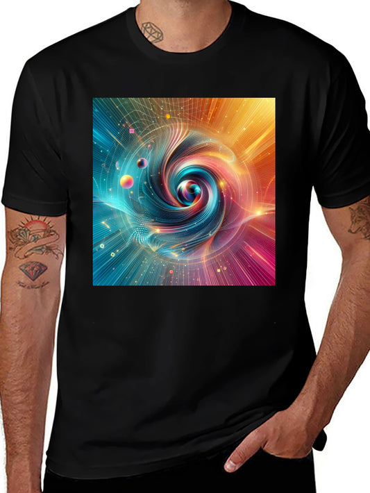 Vortex Graphic T-Shirt: Abstract Swirl Design
