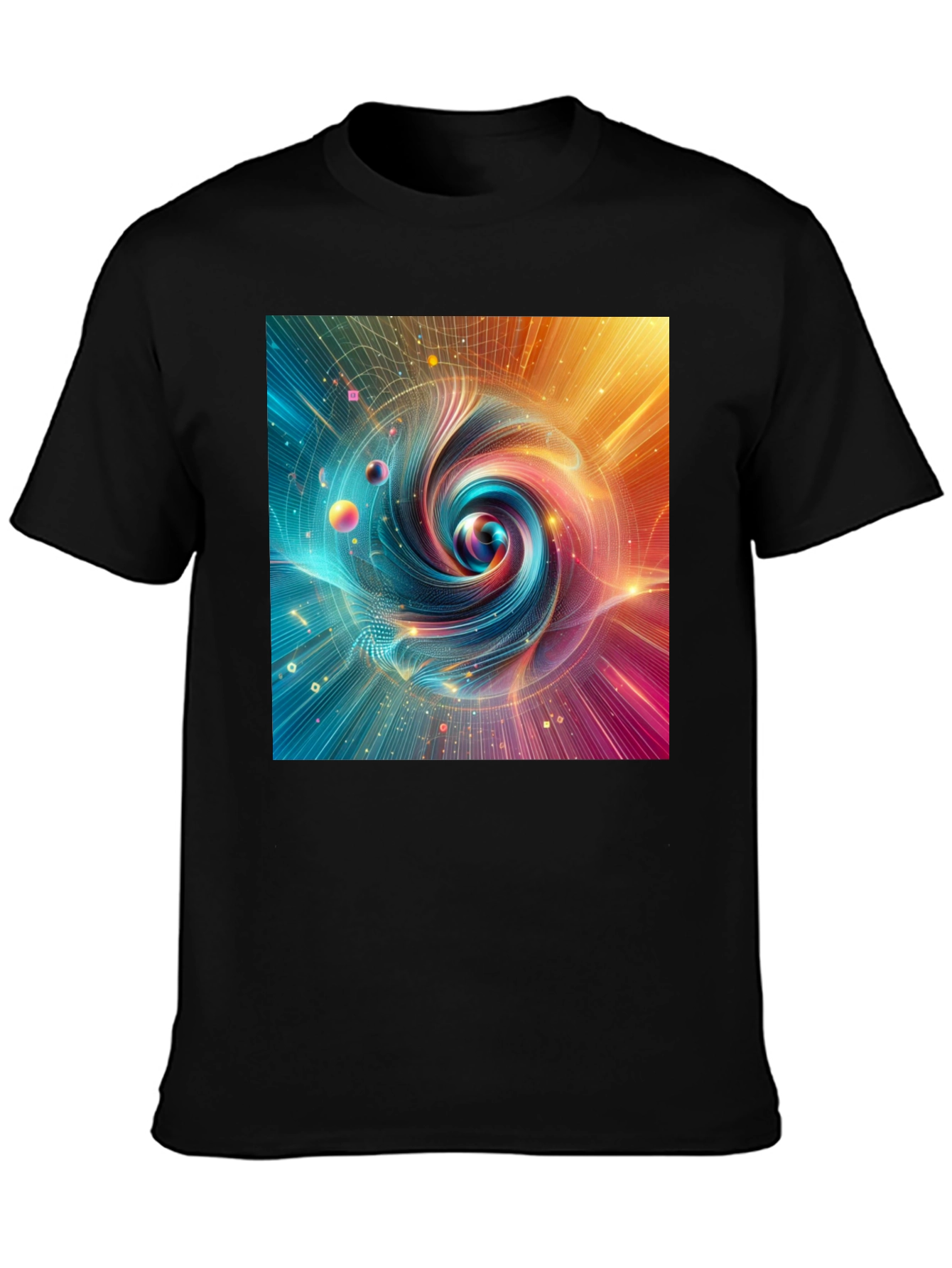 Vortex Graphic T-Shirt: Abstract Swirl Design