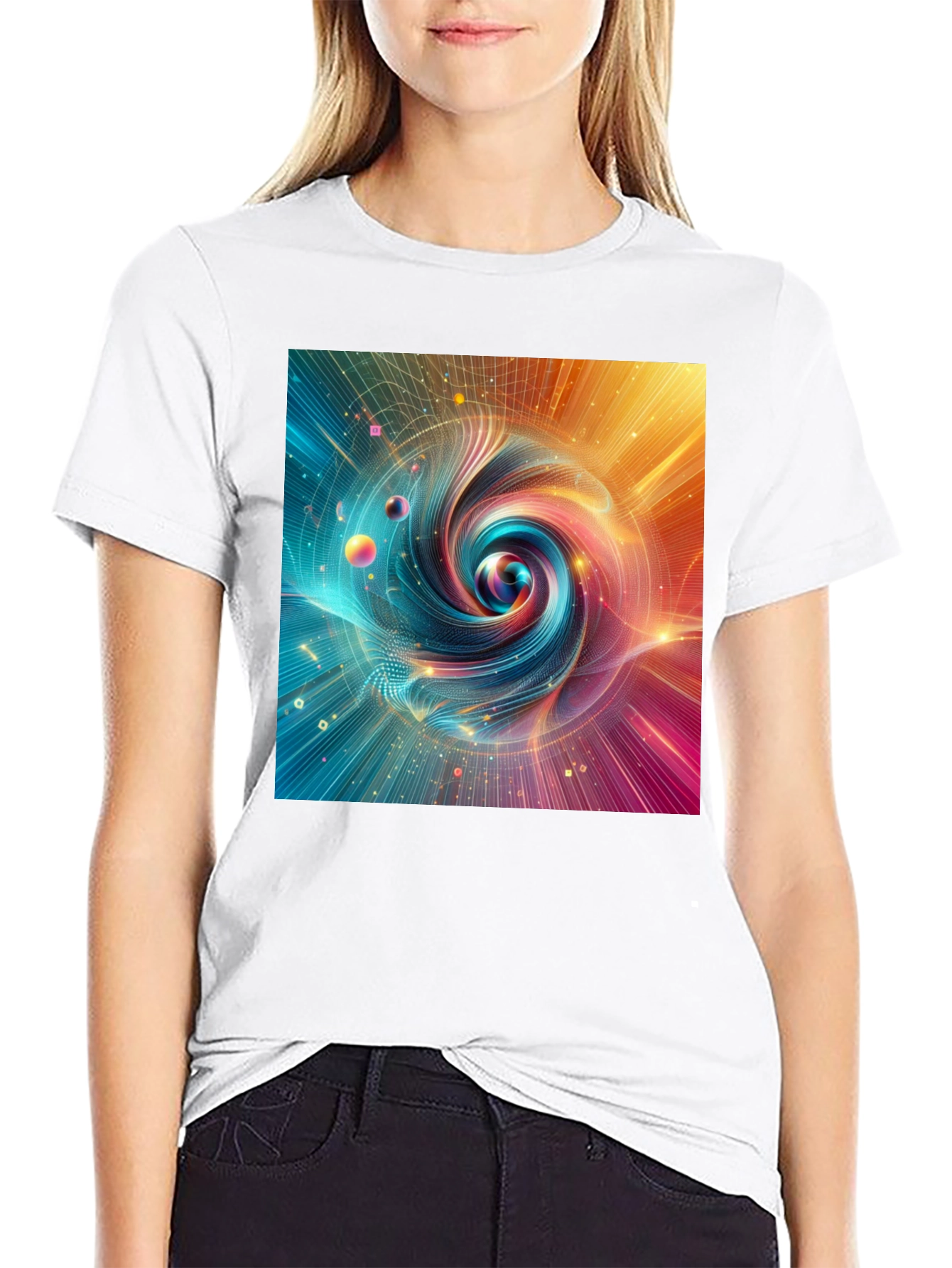 Vortex Graphic T-Shirt: Abstract Swirl Design