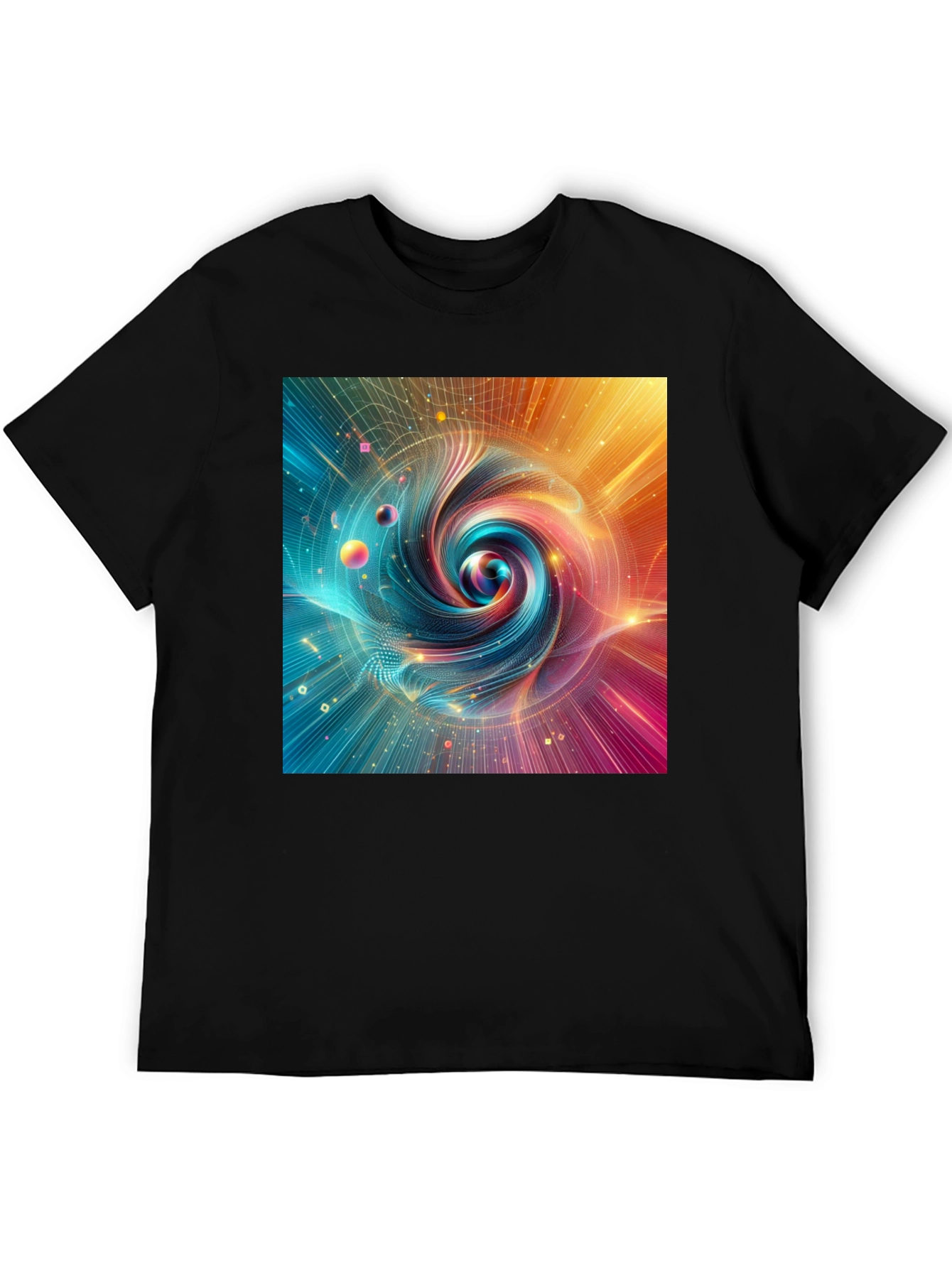 Vortex Graphic T-Shirt: Abstract Swirl Design