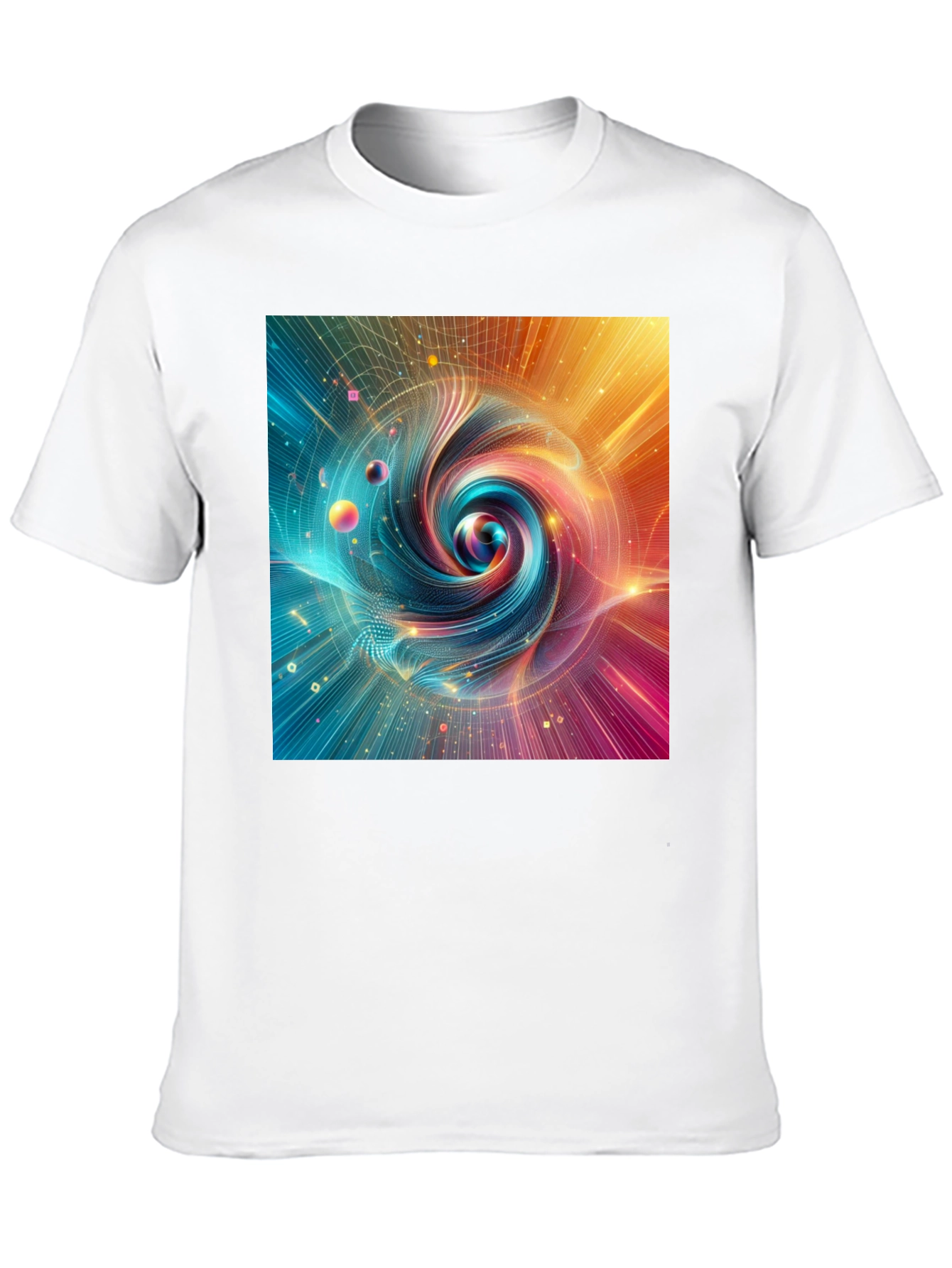Vortex Graphic T-Shirt: Abstract Swirl Design