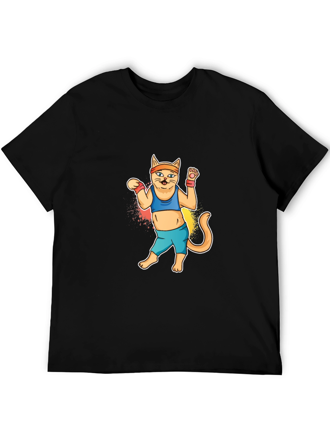 Workout Cat Graphic Tee