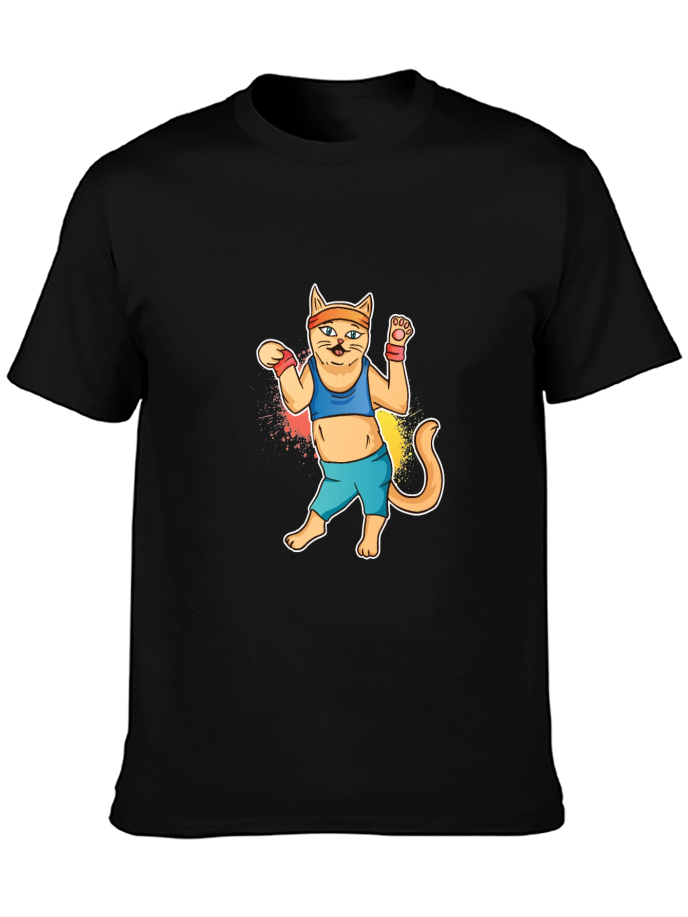 Workout Cat Graphic Tee