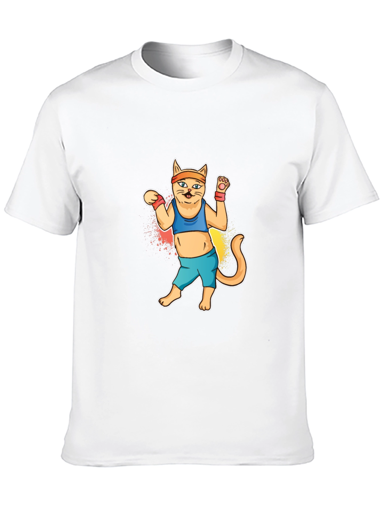 Workout Cat Graphic Tee