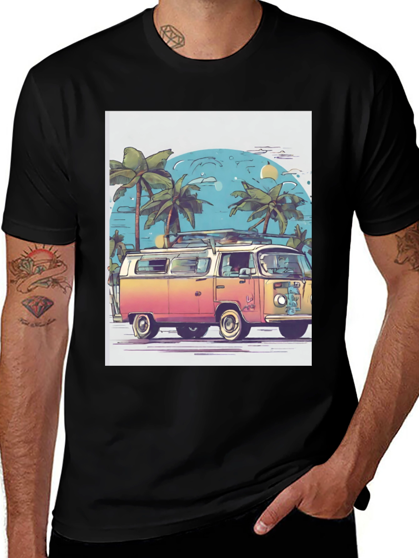 Retro Beach Van Graphic Tee