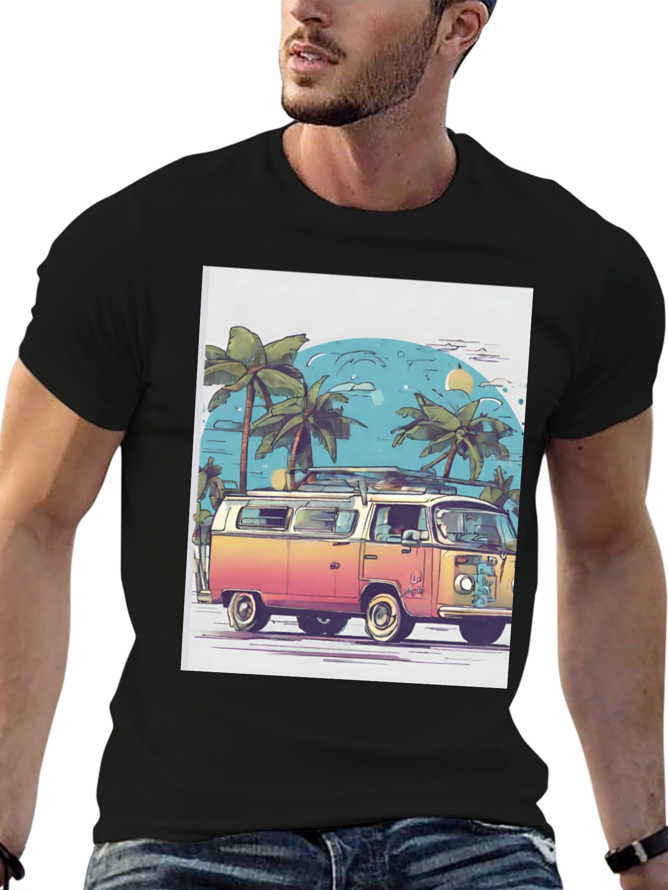 Retro Beach Van Graphic Tee