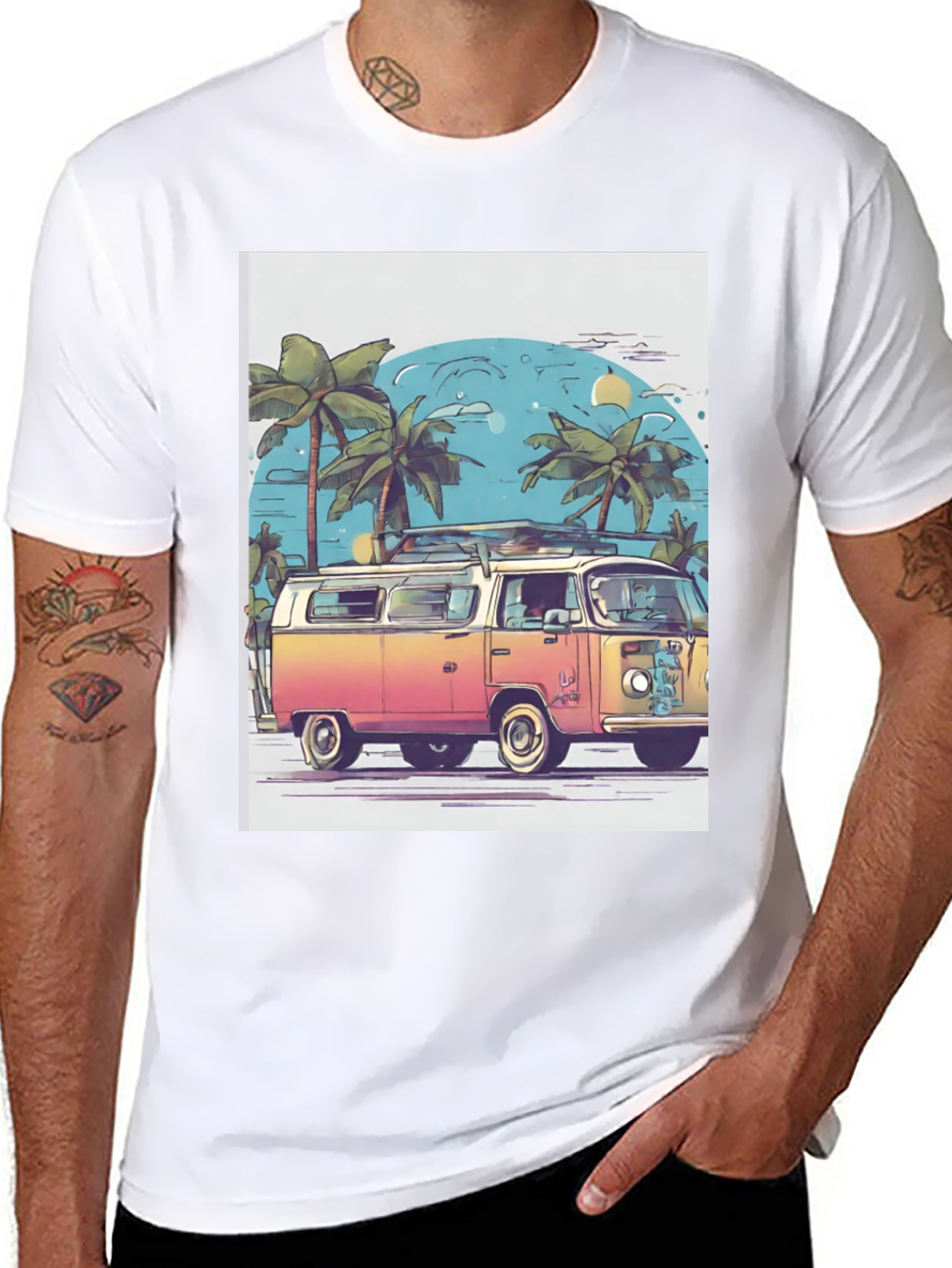 Retro Beach Van Graphic Tee