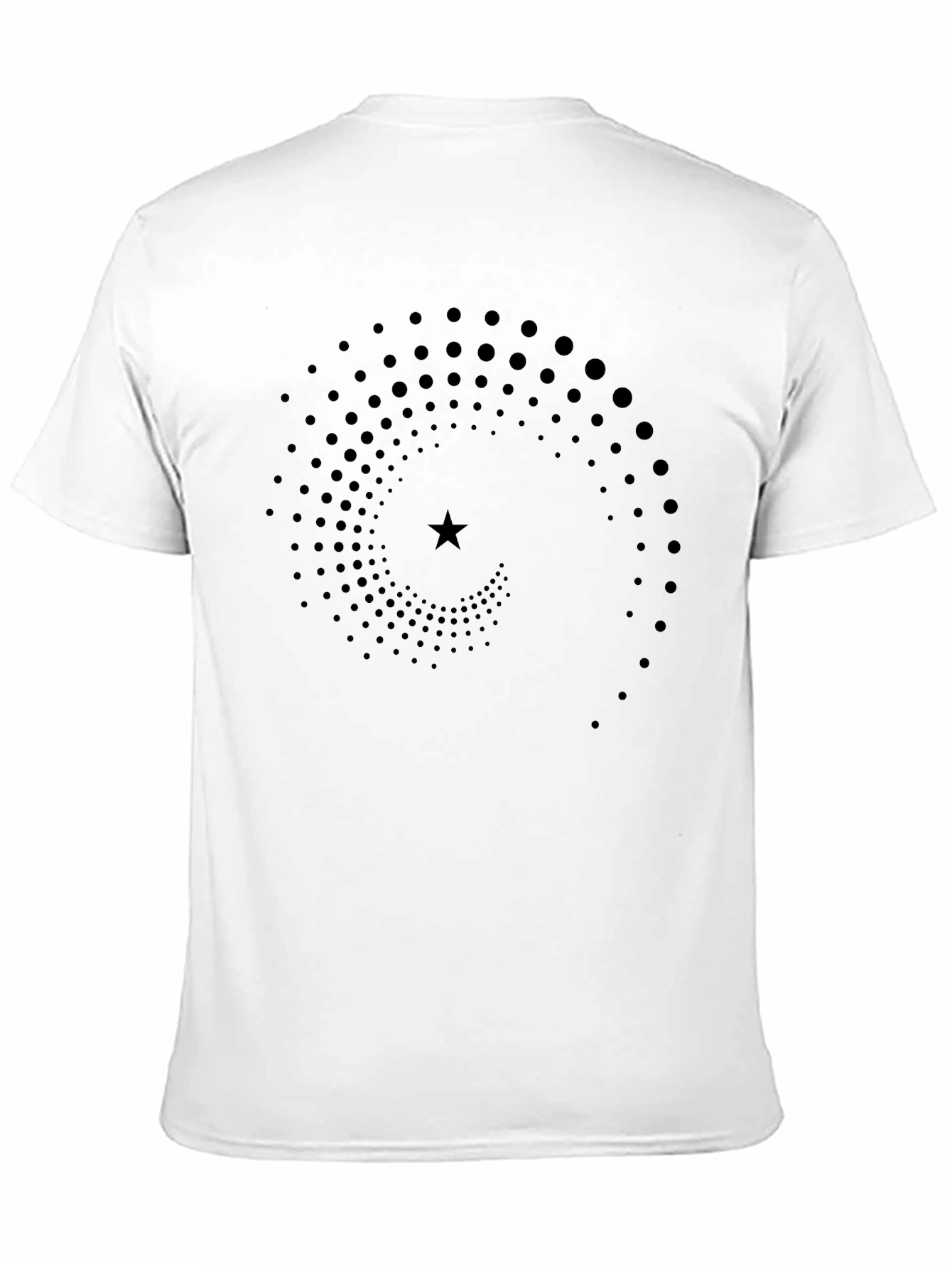 Spiral Star Graphic T-Shirt - Black