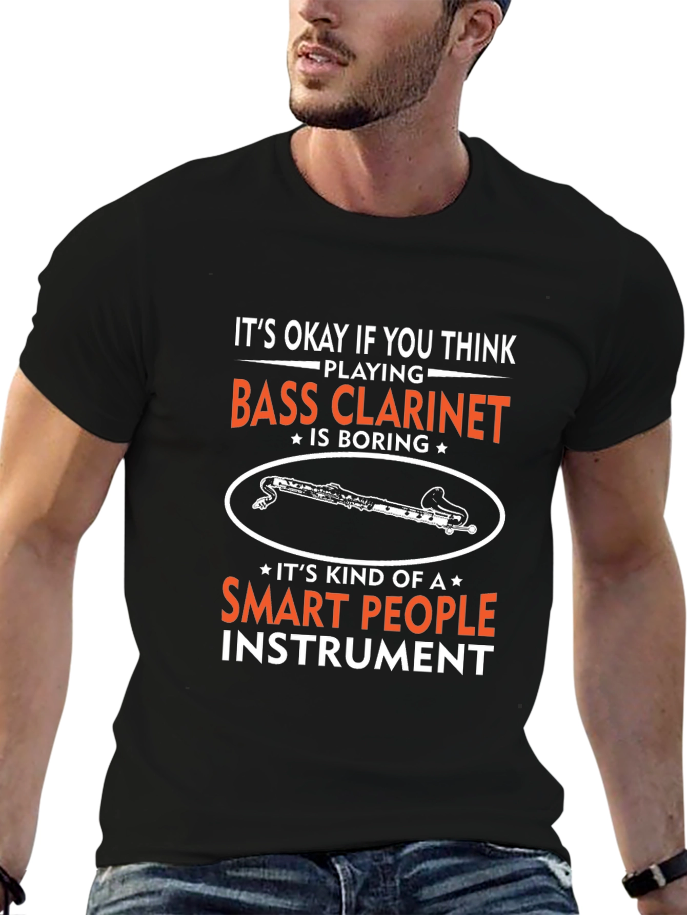 Bass Clarinet T-Shirt - Smart People Instrument Tee