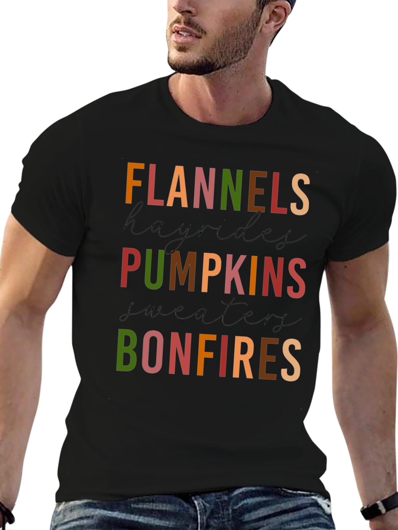 Fall Favorites Graphic Tee - Bonfires & Pumpkins