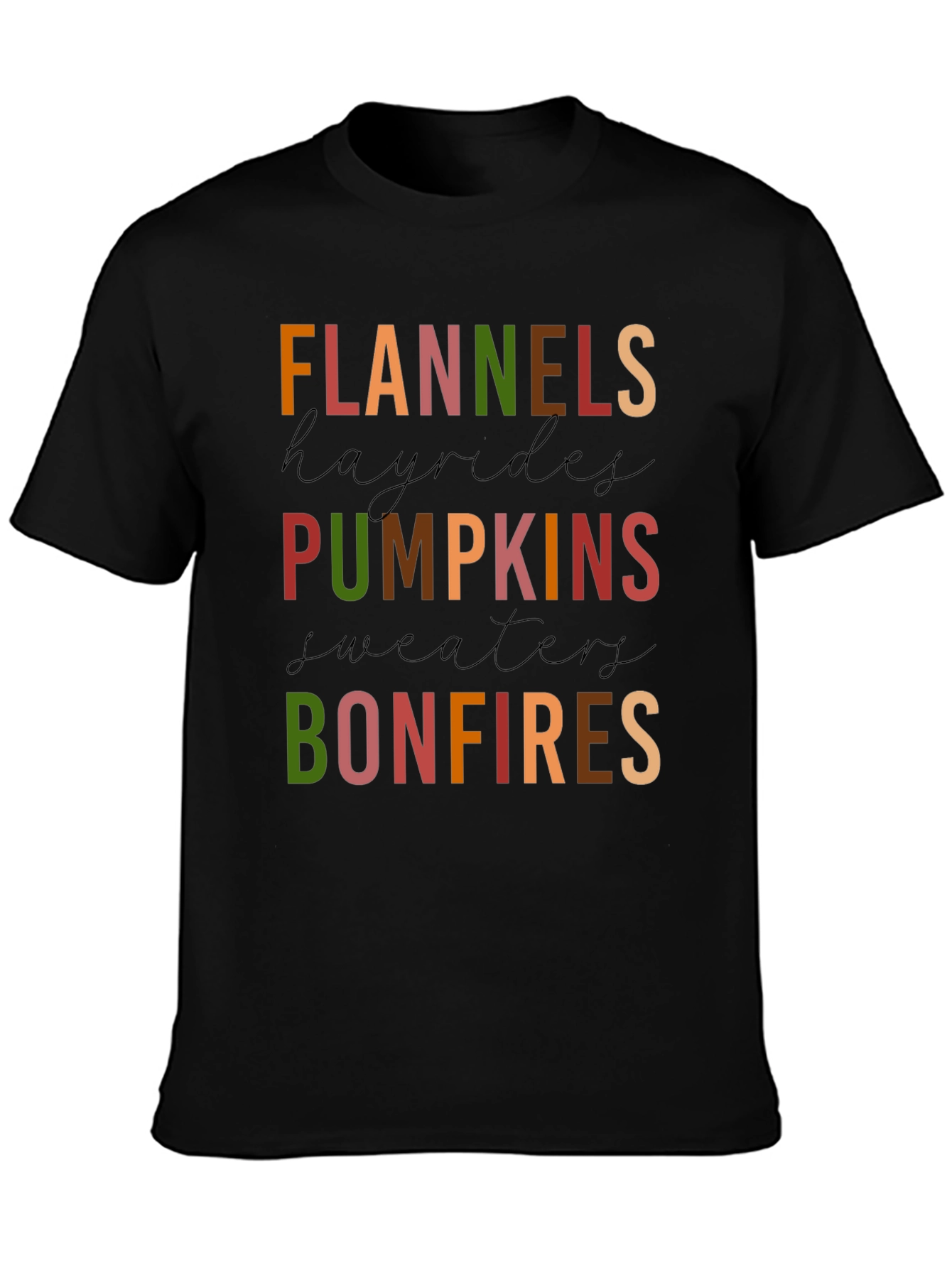 Fall Favorites Graphic Tee - Bonfires & Pumpkins