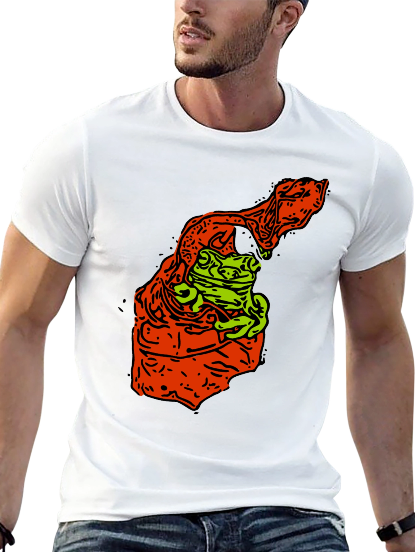 Frog Graphic Print Tee