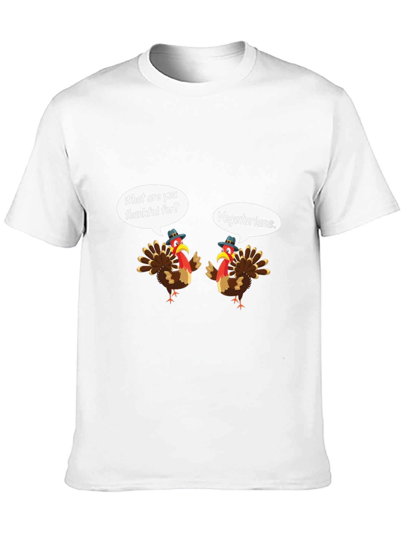 Funny Thanksgiving Turkey Vegetarian T-Shirt