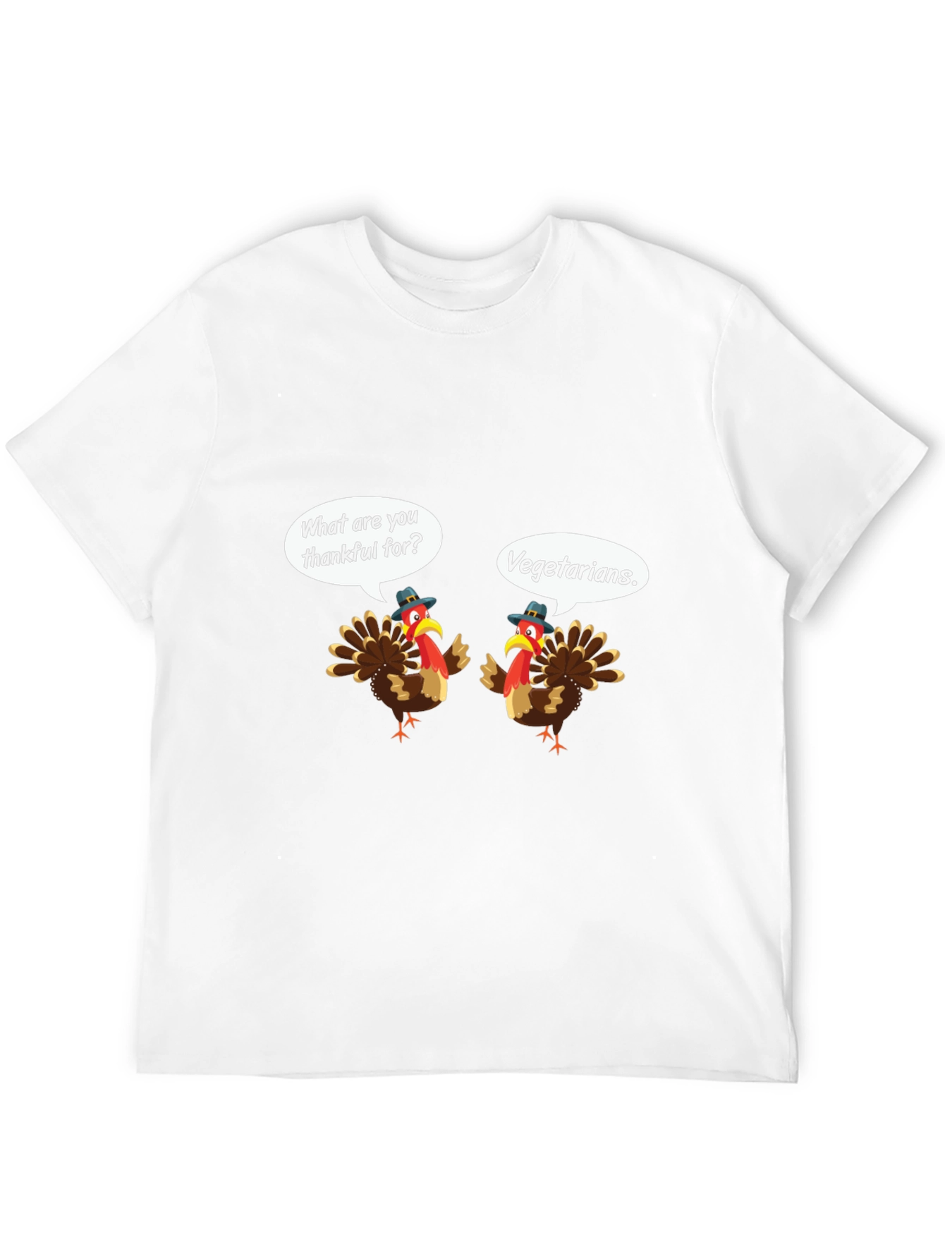 Funny Thanksgiving Turkey Vegetarian T-Shirt