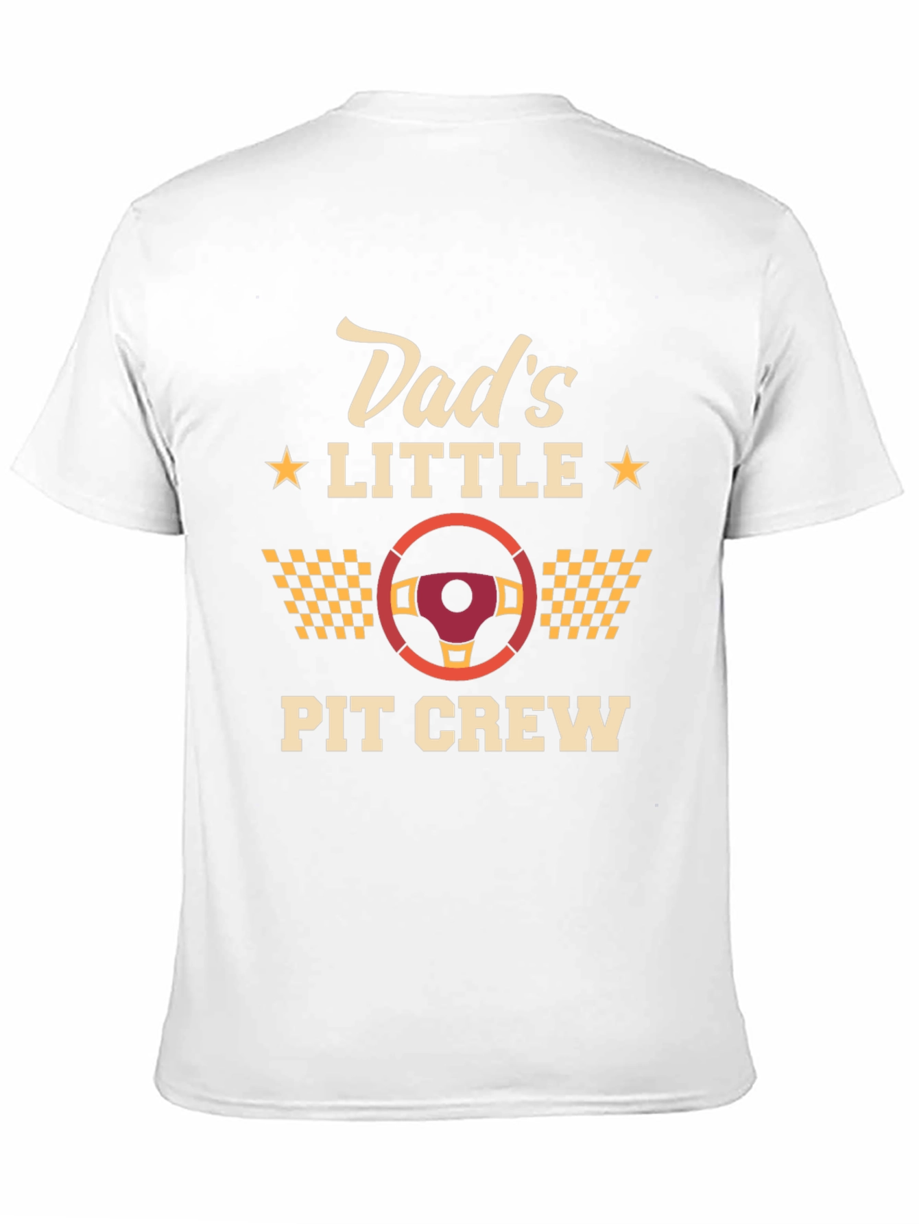 Dads Little Pit Crew Black Graphic T-Shirt