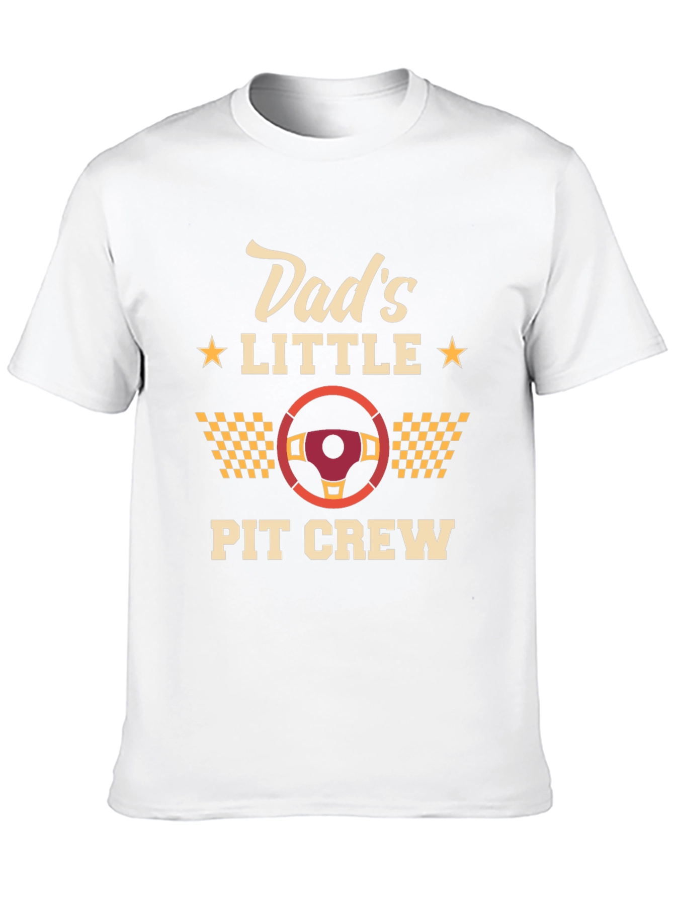 Dads Little Pit Crew Black Graphic T-Shirt