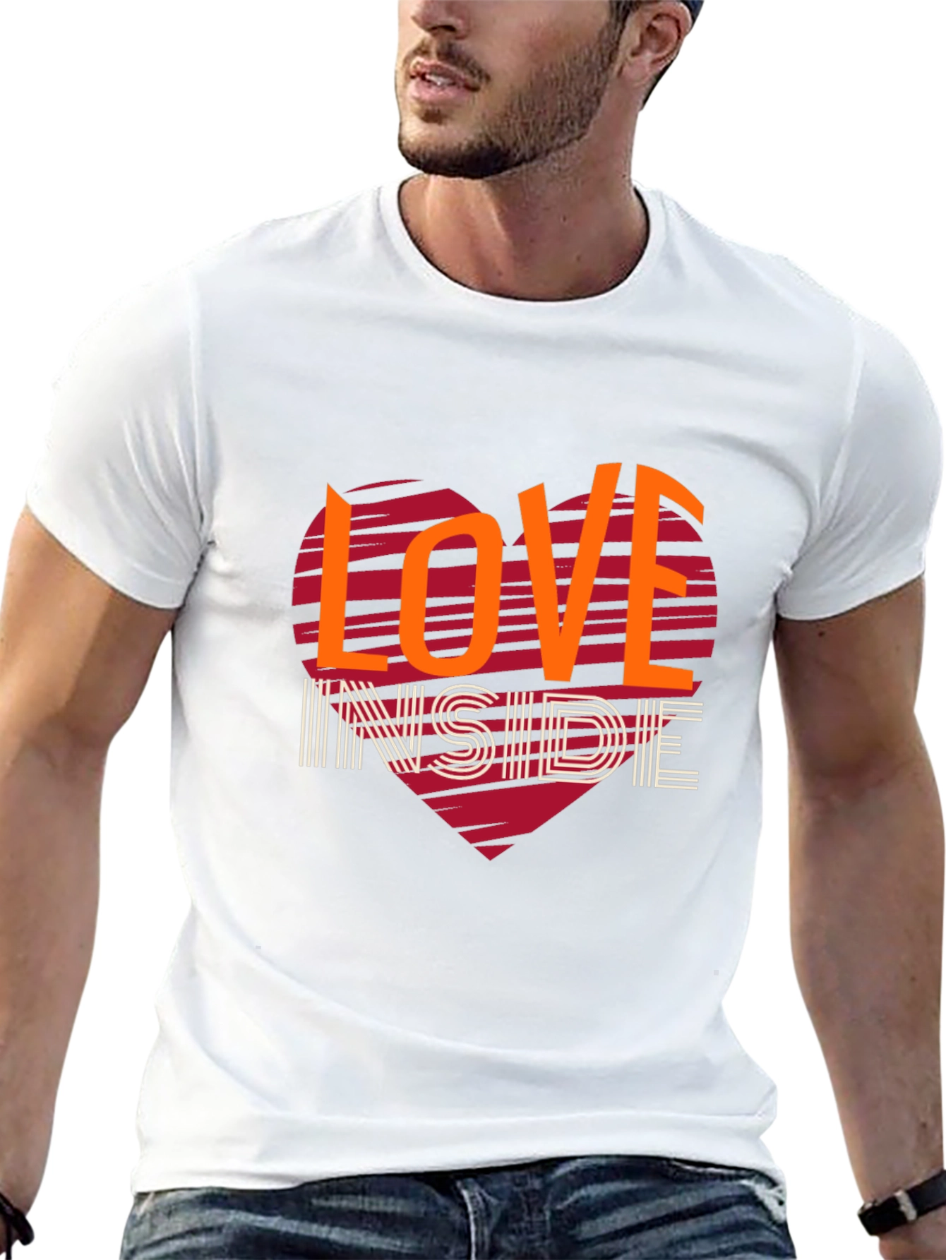 Love Inside Graphic Tee - Trendy Heart Design