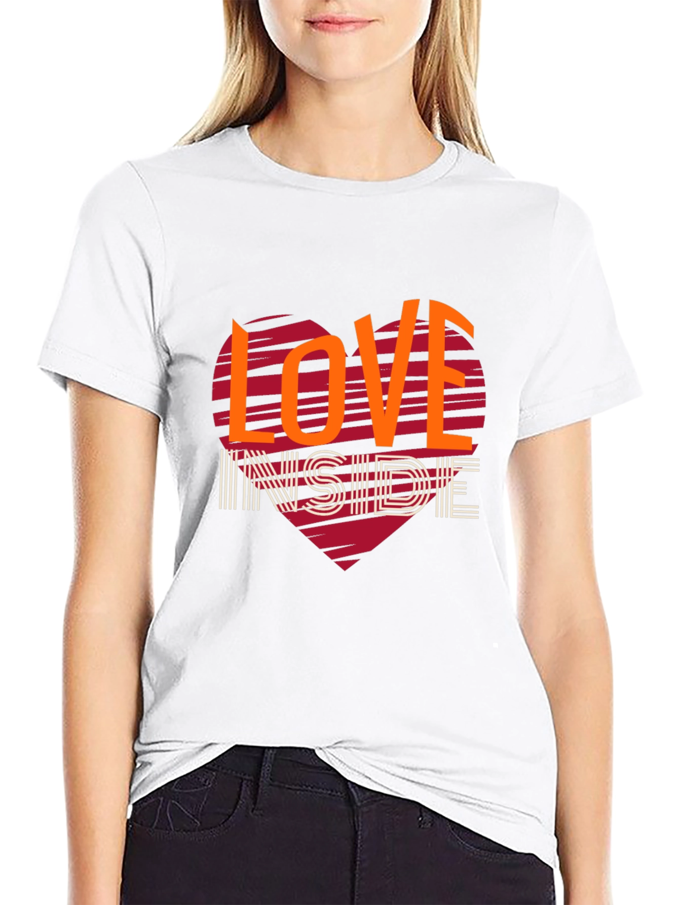 Love Inside Graphic Tee - Trendy Heart Design