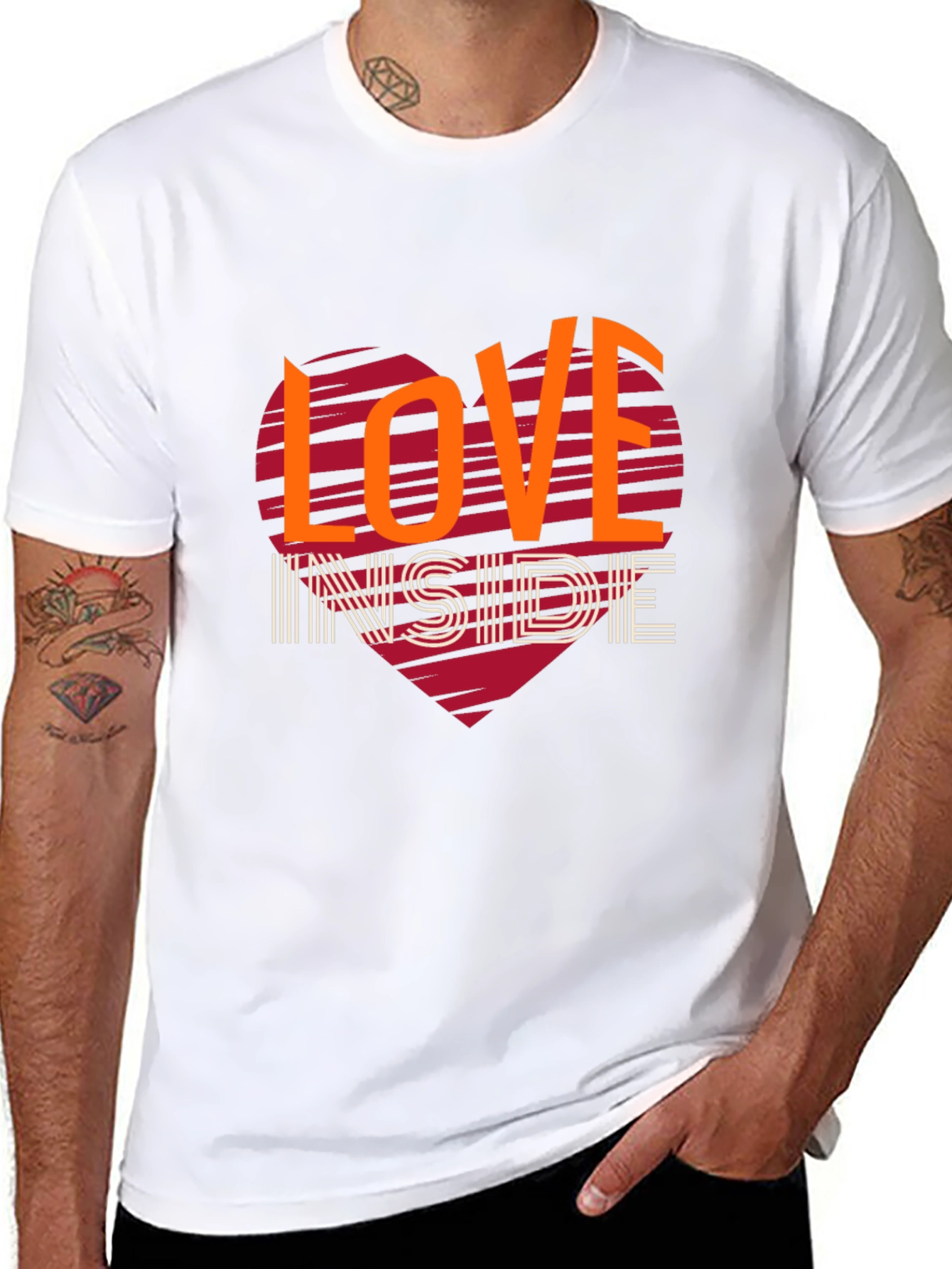 Love Inside Graphic Tee - Trendy Heart Design