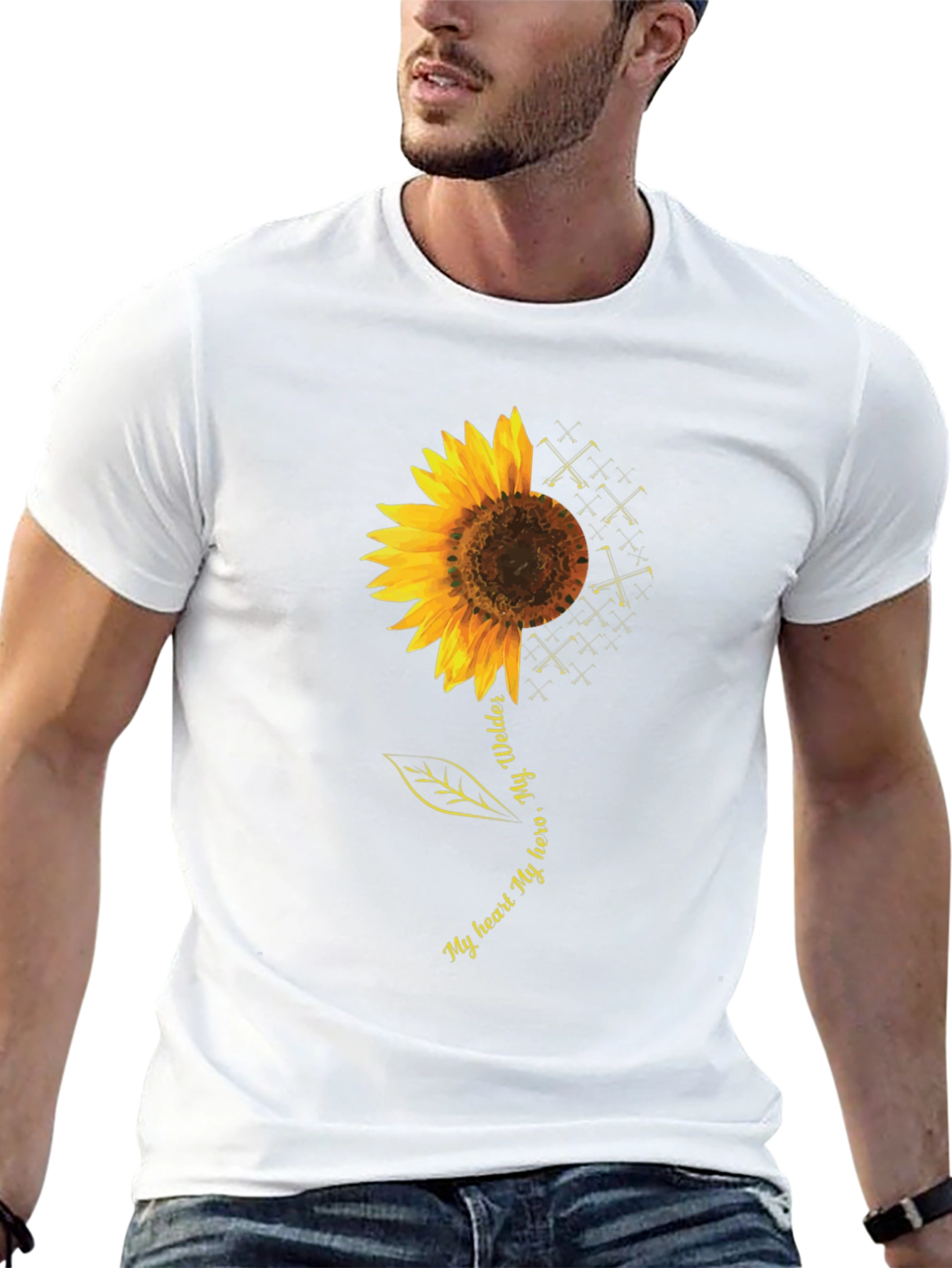 Welder Hero Sunflower Graphic Tee