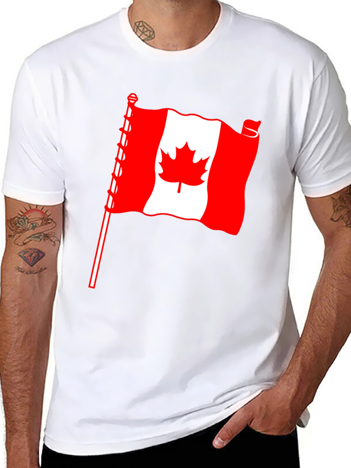 Canadian Flag T-Shirt - Stylish Patriotism