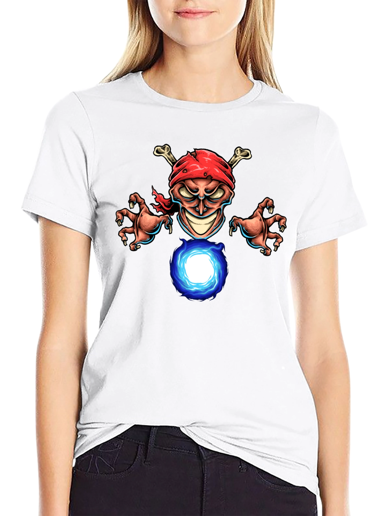 Pirate Wizard Graphic T-Shirt - Black Cotton Tee