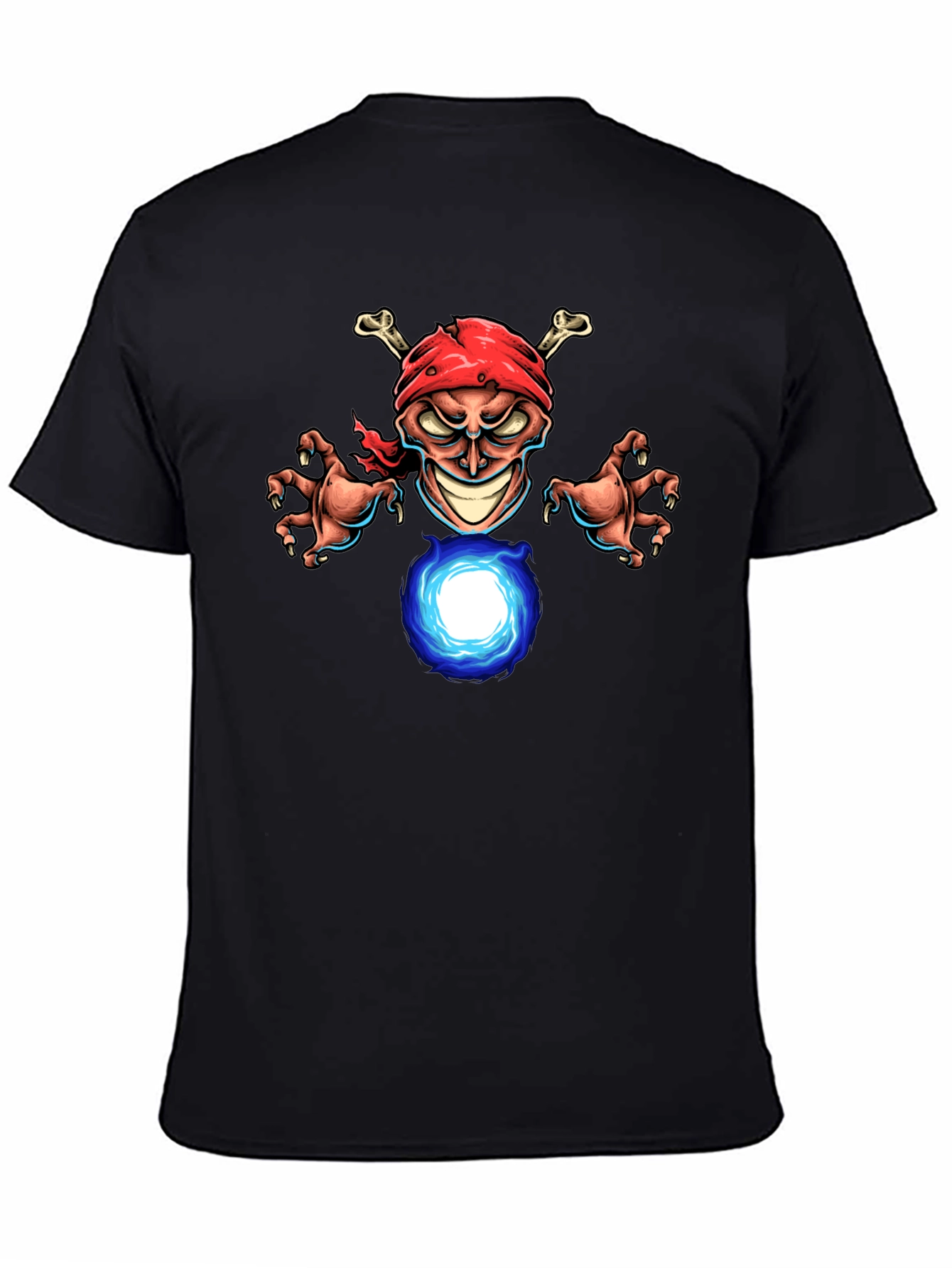 Pirate Wizard Graphic T-Shirt - Black Cotton Tee