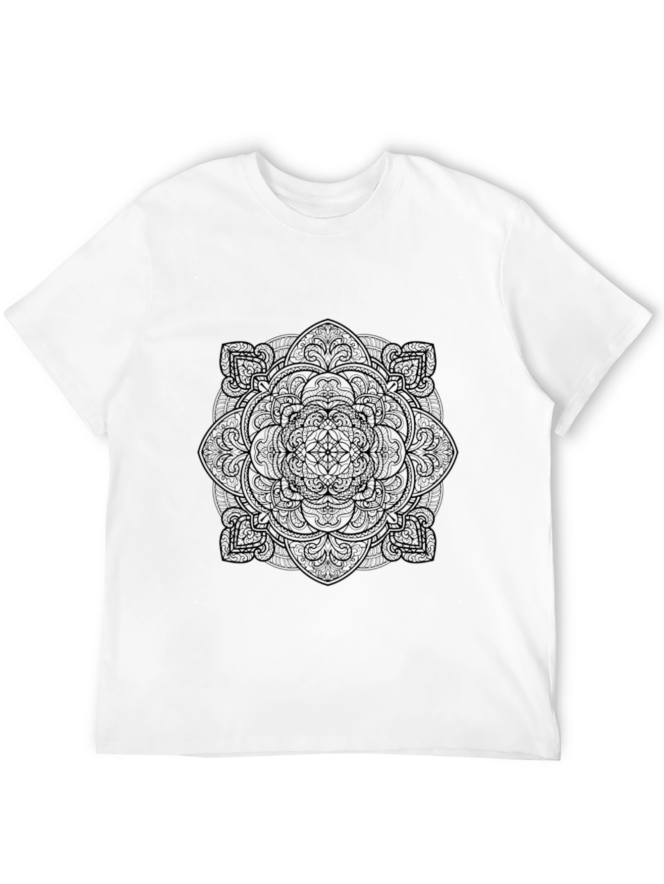 Black Mandala Graphic Tee - Stylish & Unique
