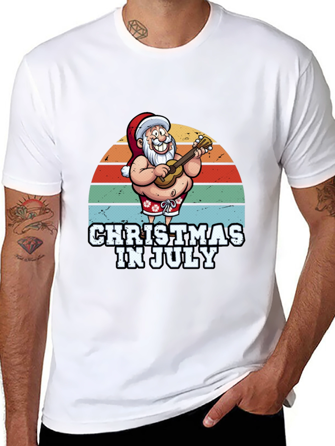 Christmas In July Santa T-Shirt