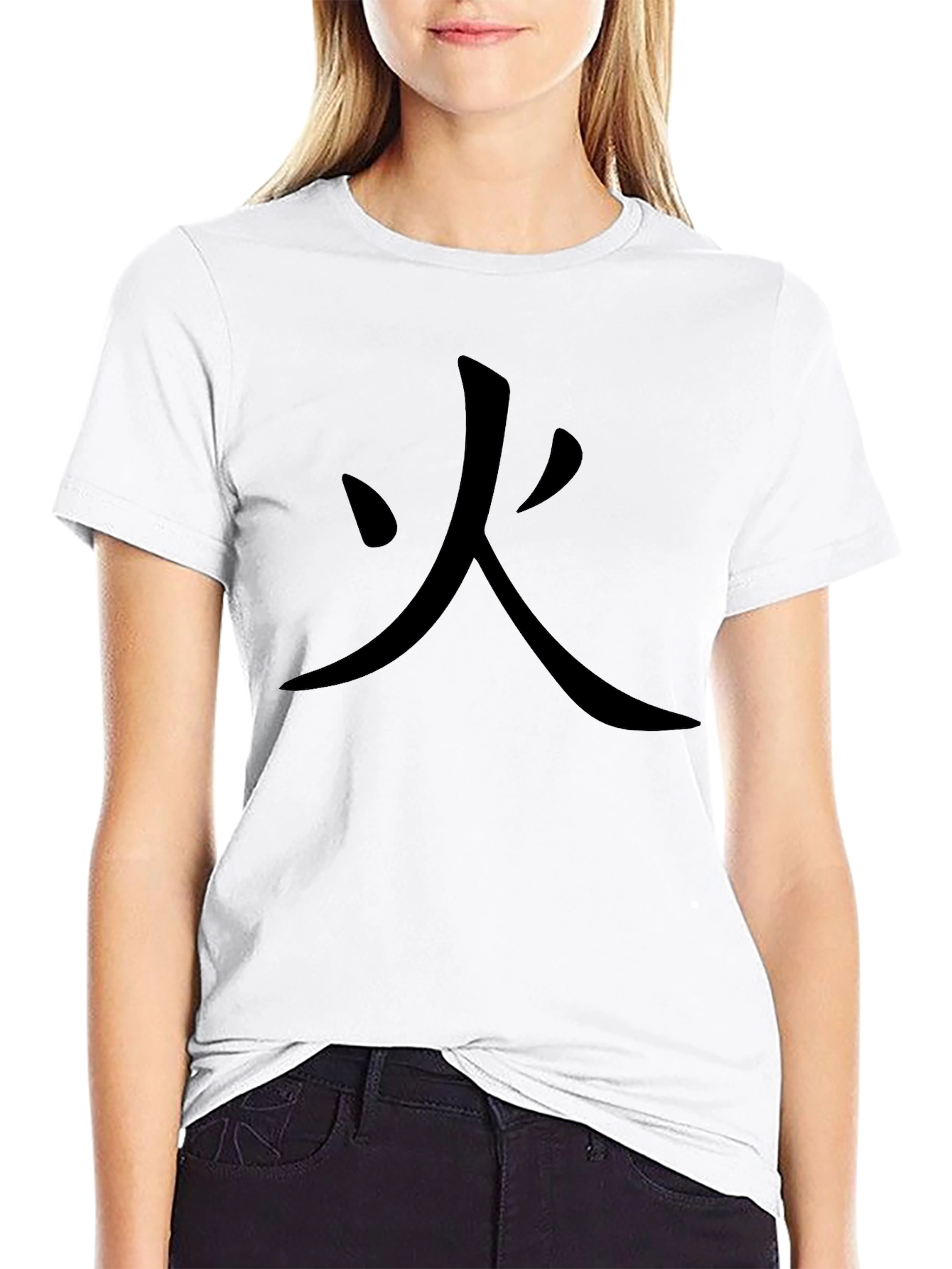 Fire Kanji Black T-Shirt - Japanese Inspired Design