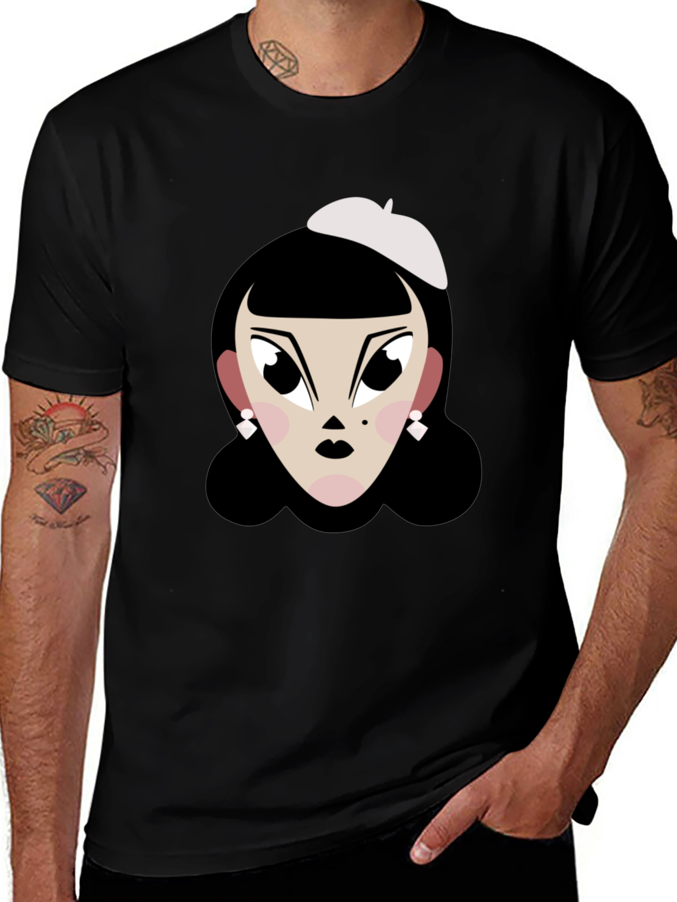Cartoon Woman T-Shirt: Retro Chic Tee
