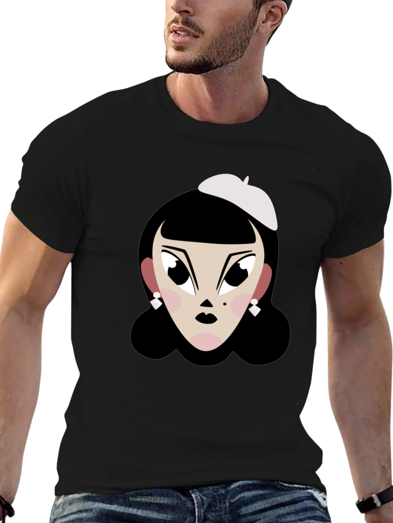 Cartoon Woman T-Shirt: Retro Chic Tee