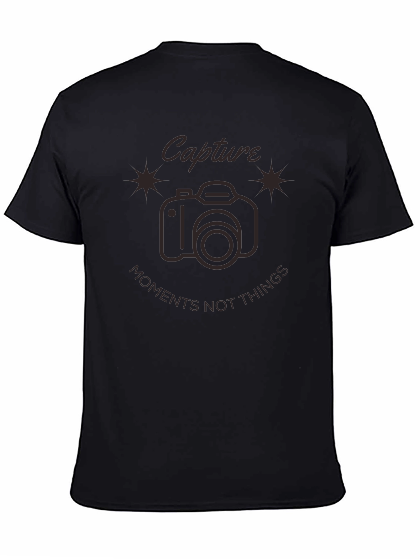 Capture Moments Tee - Camera Graphic Black T-Shirt