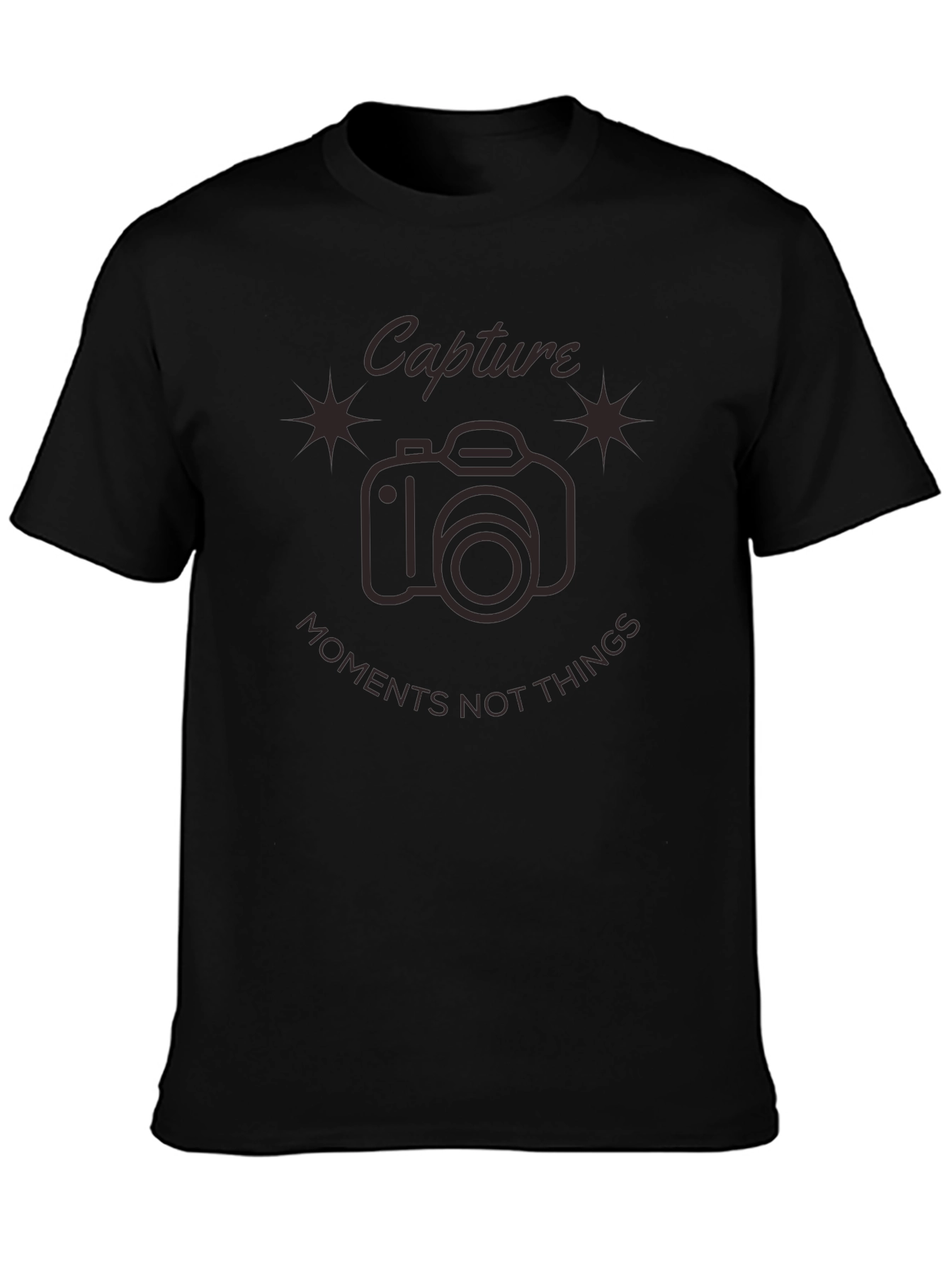 Capture Moments Tee - Camera Graphic Black T-Shirt