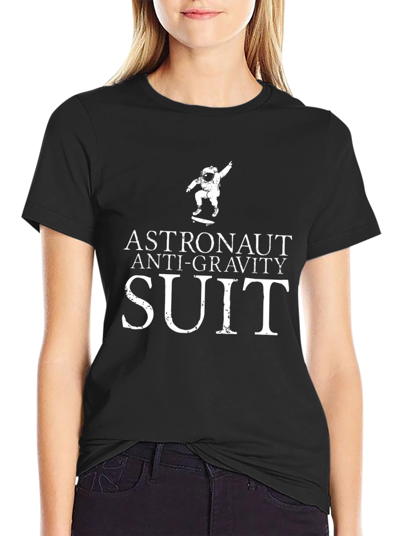 Astronaut Anti-Gravity Suit Graphic Tee - Black
