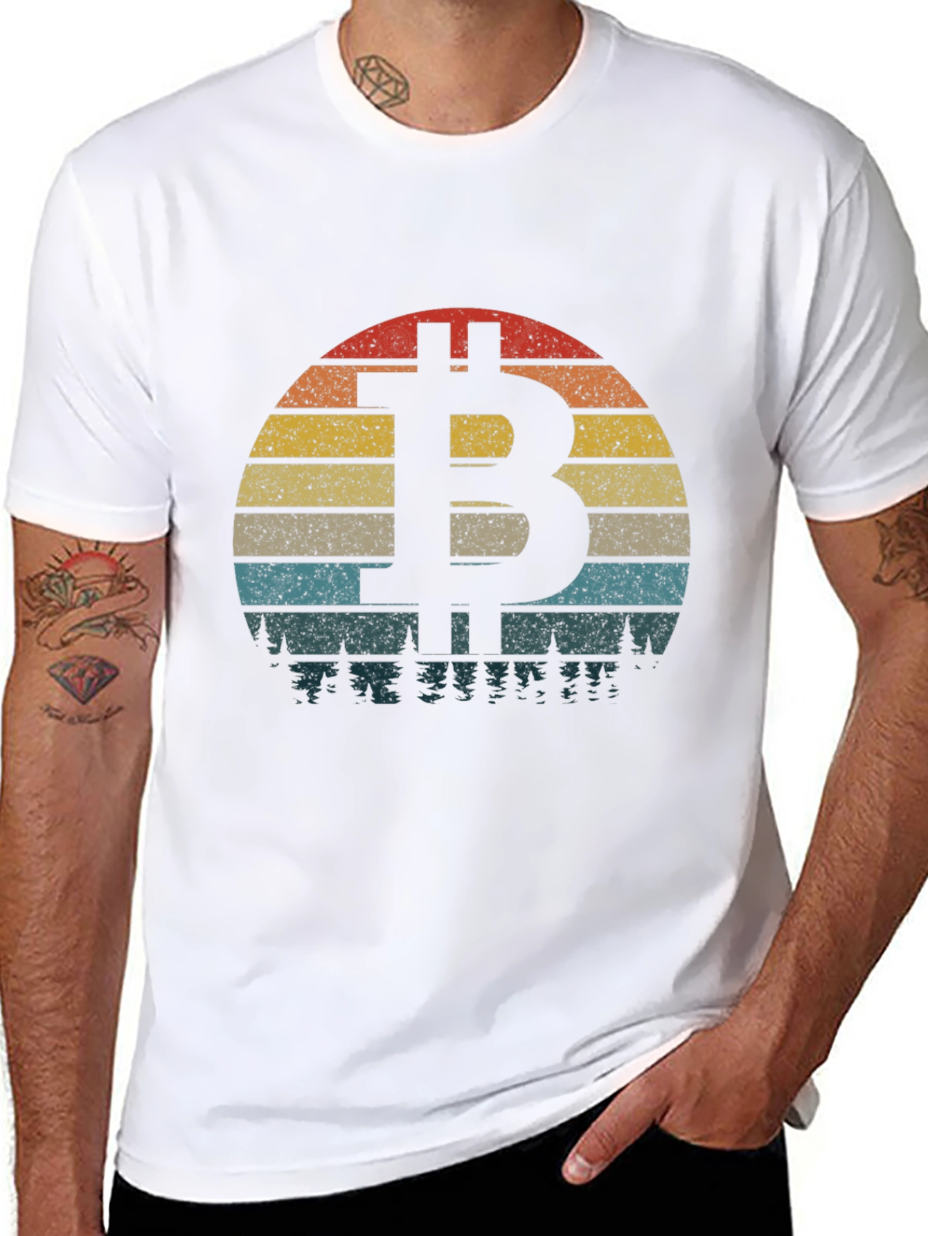 Bitcoin Sunset T-Shirt - Crypto Lover Tee