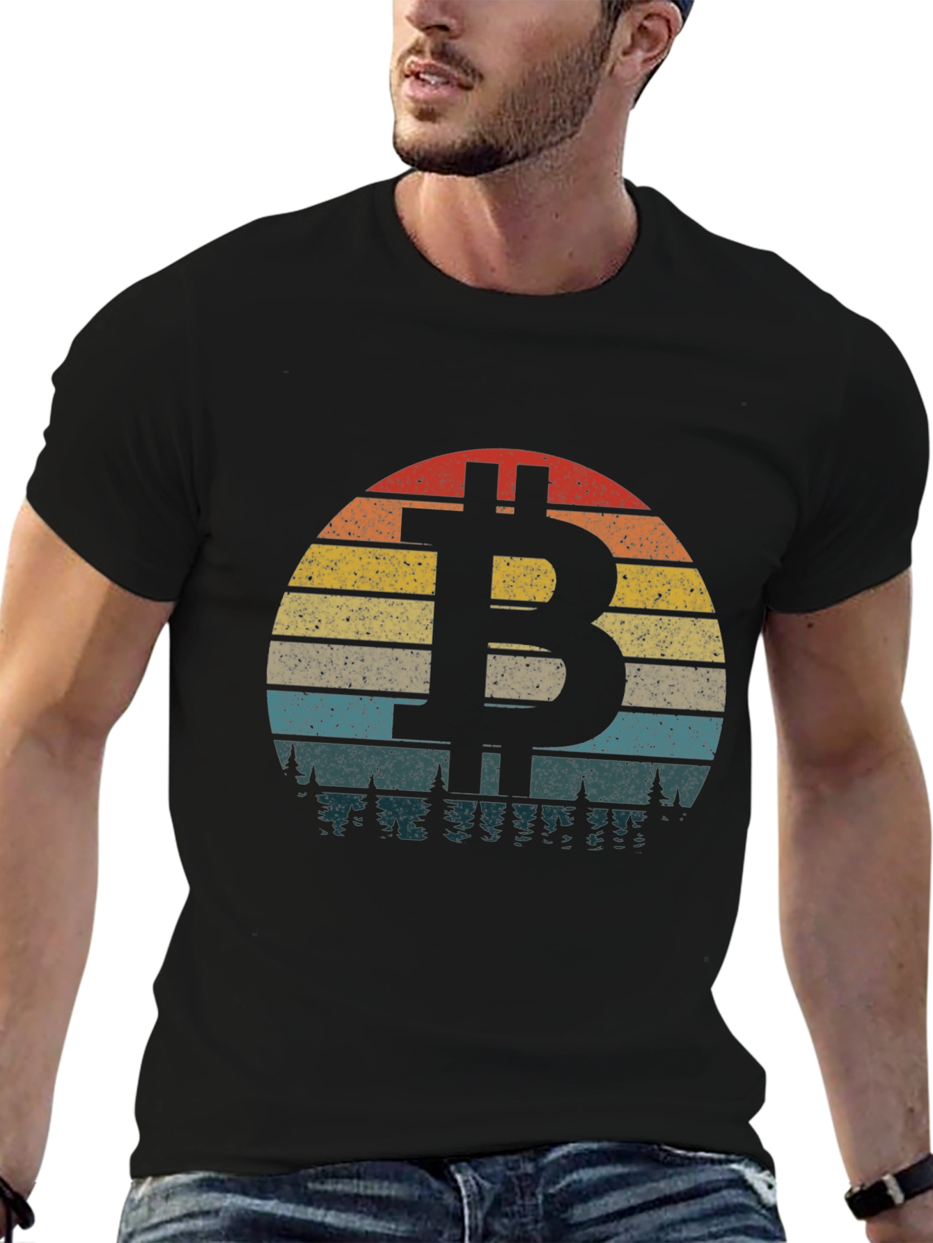Bitcoin Sunset T-Shirt - Crypto Lover Tee