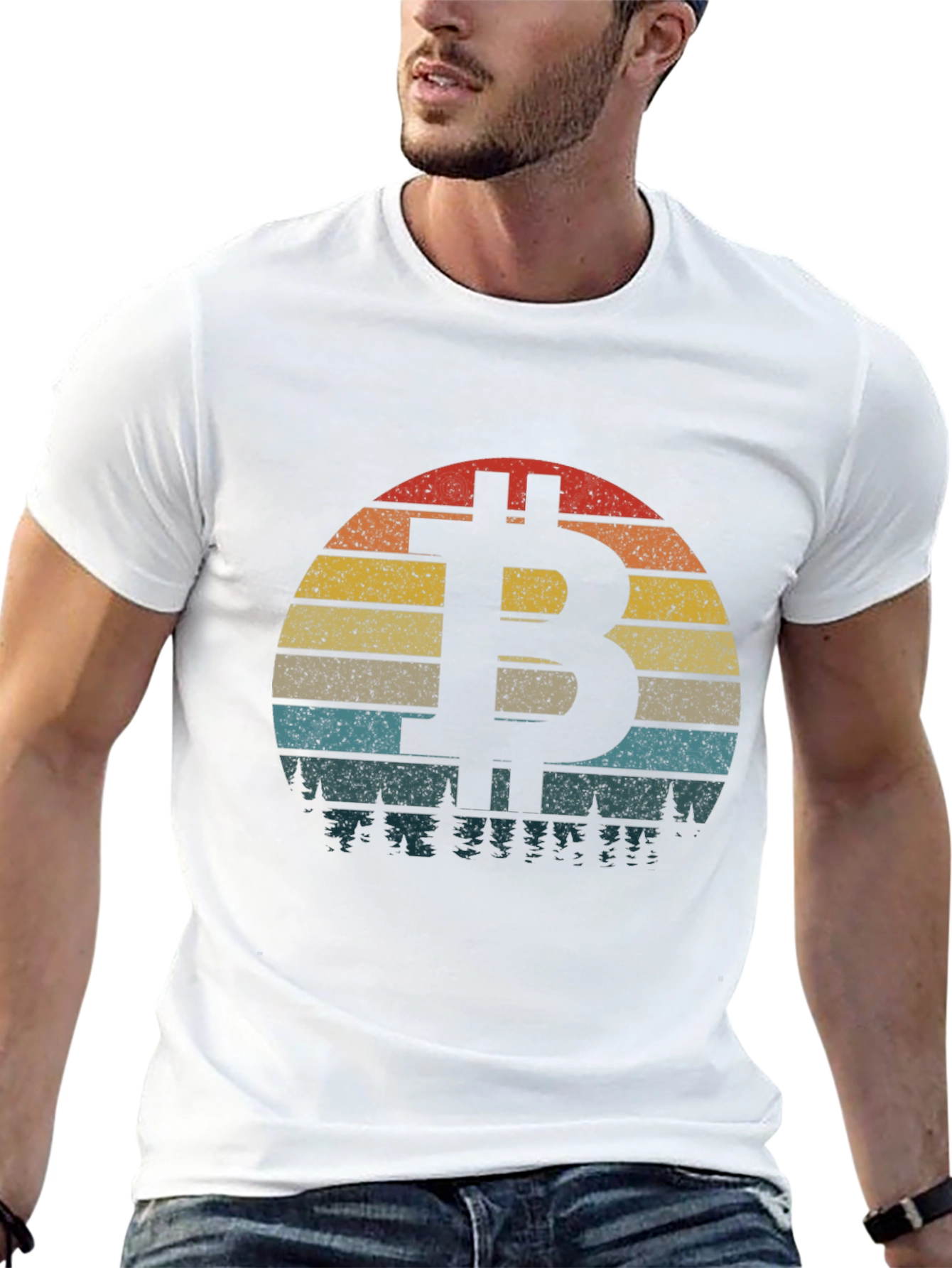 Bitcoin Sunset T-Shirt - Crypto Lover Tee