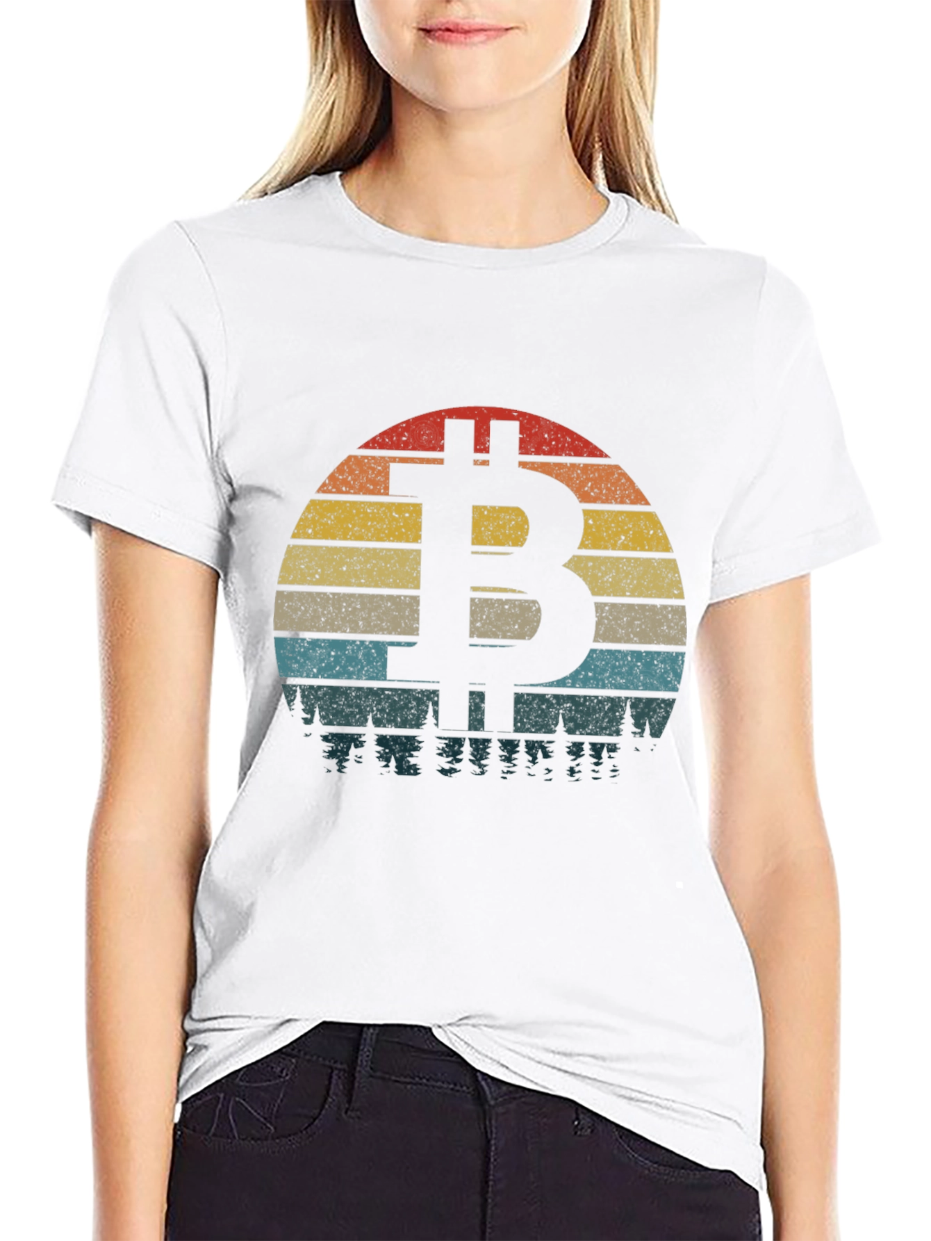 Bitcoin Sunset T-Shirt - Crypto Lover Tee