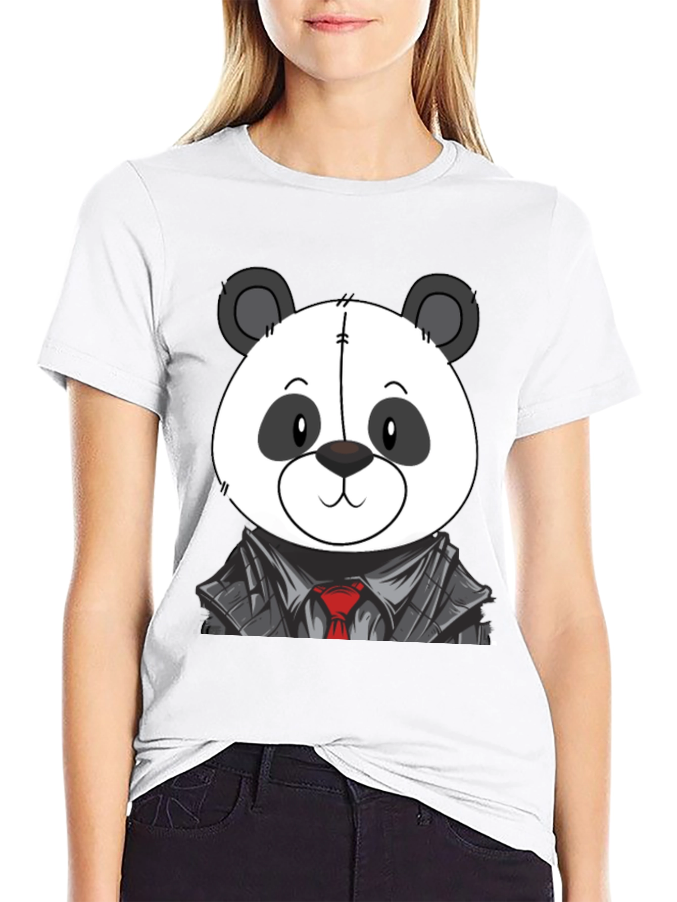 Panda Bear in Suit T-Shirt - Cute Cartoon Design