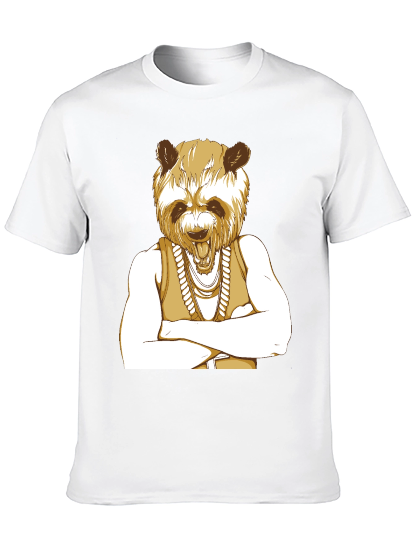 Panda Rapper Graphic Tee - Cool Casual Style