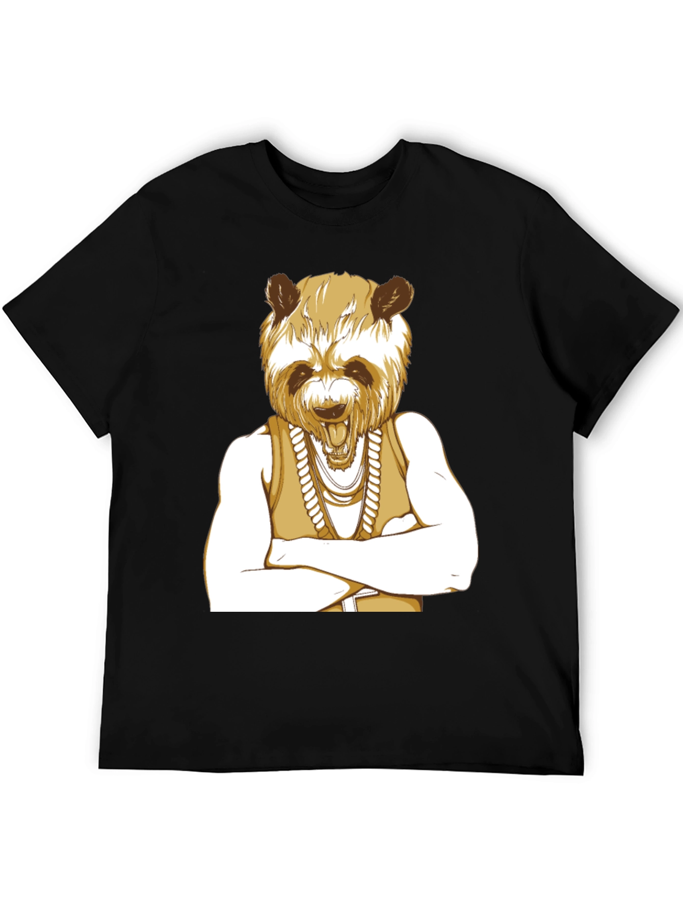Panda Rapper Graphic Tee - Cool Casual Style