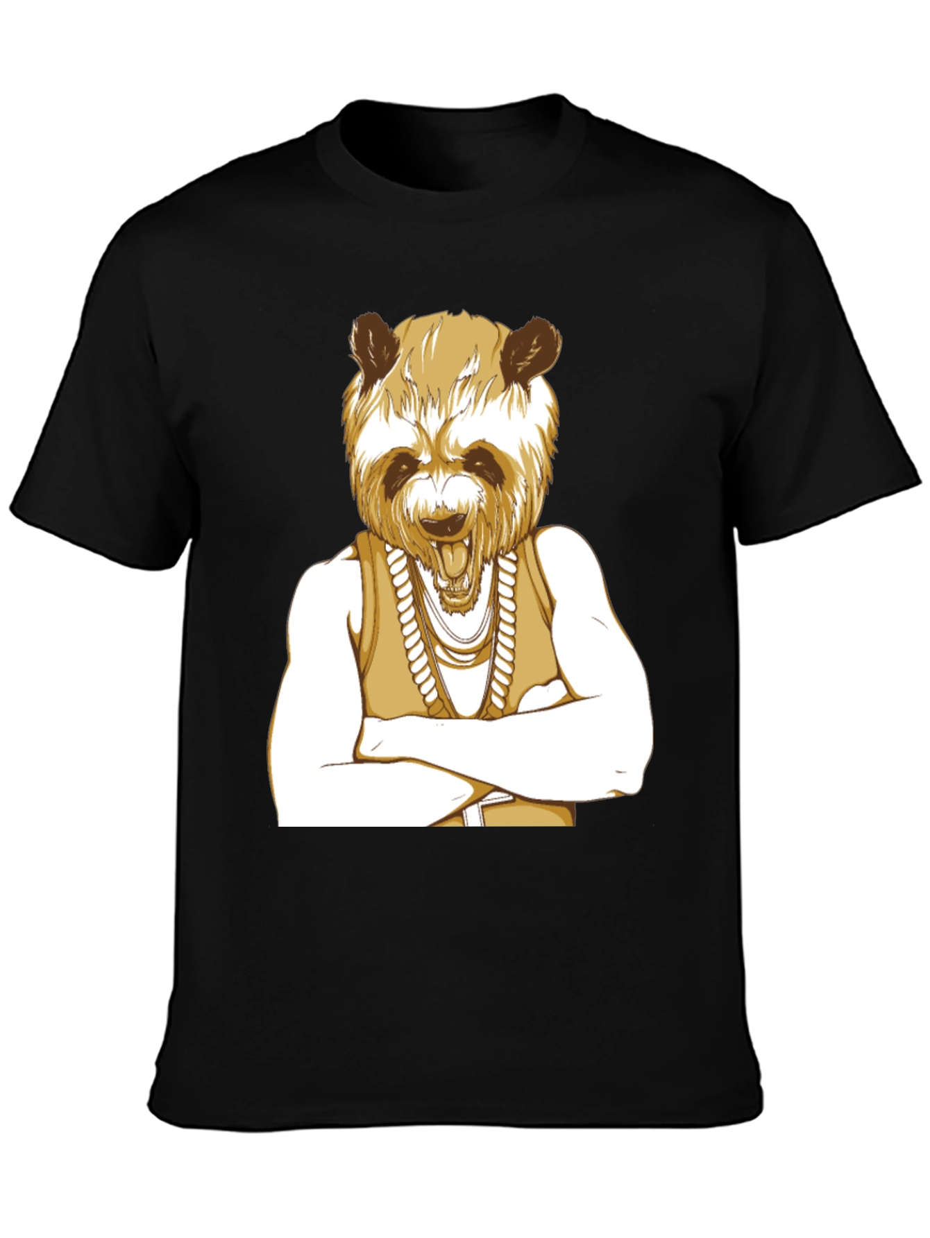 Panda Rapper Graphic Tee - Cool Casual Style