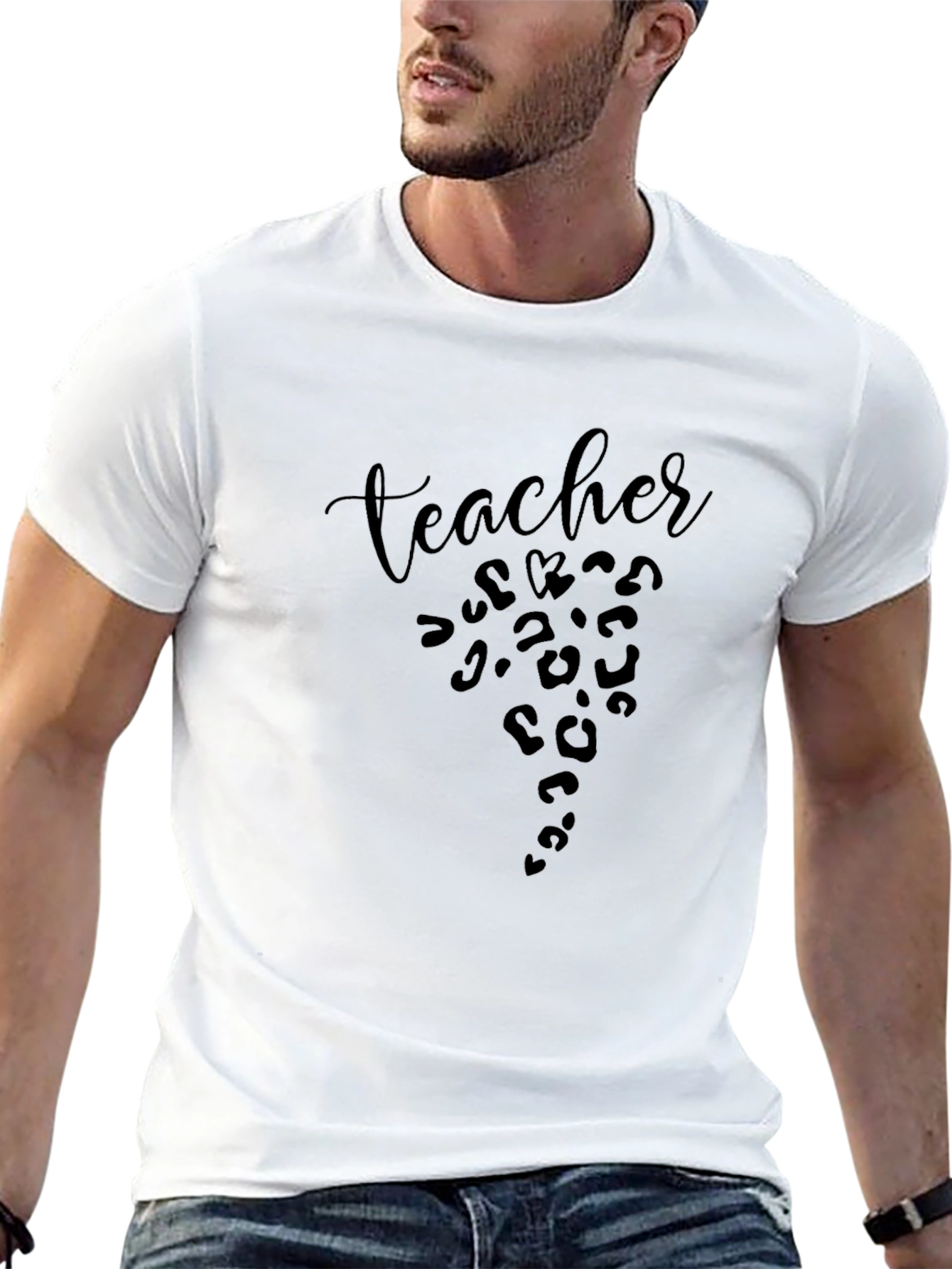 Teacher Leopard Print Graphic Tee