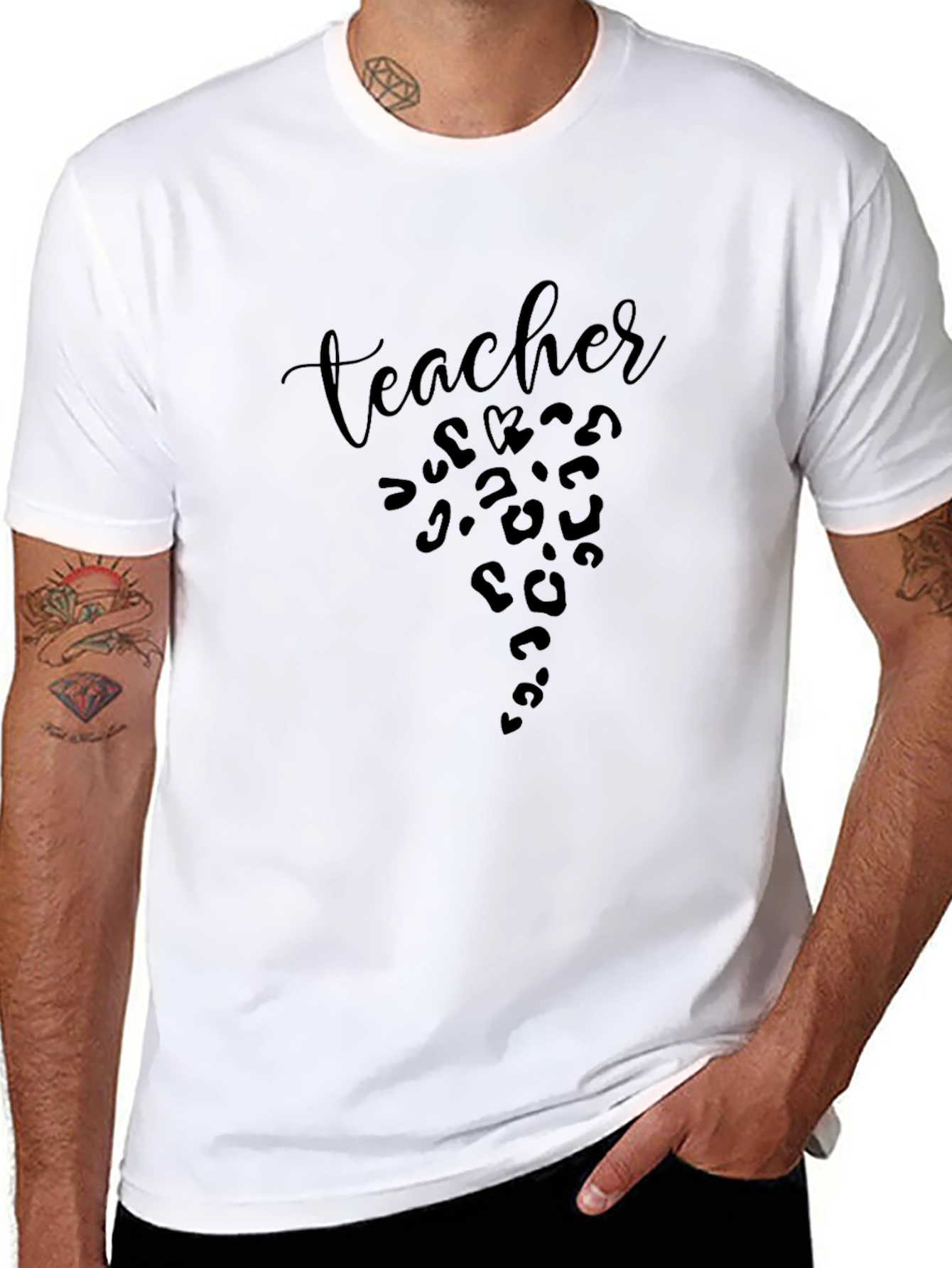 Teacher Leopard Print Graphic Tee