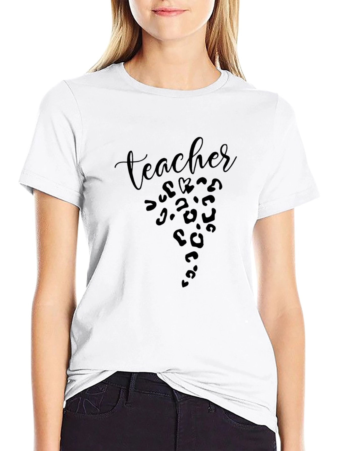 Teacher Leopard Print Graphic Tee
