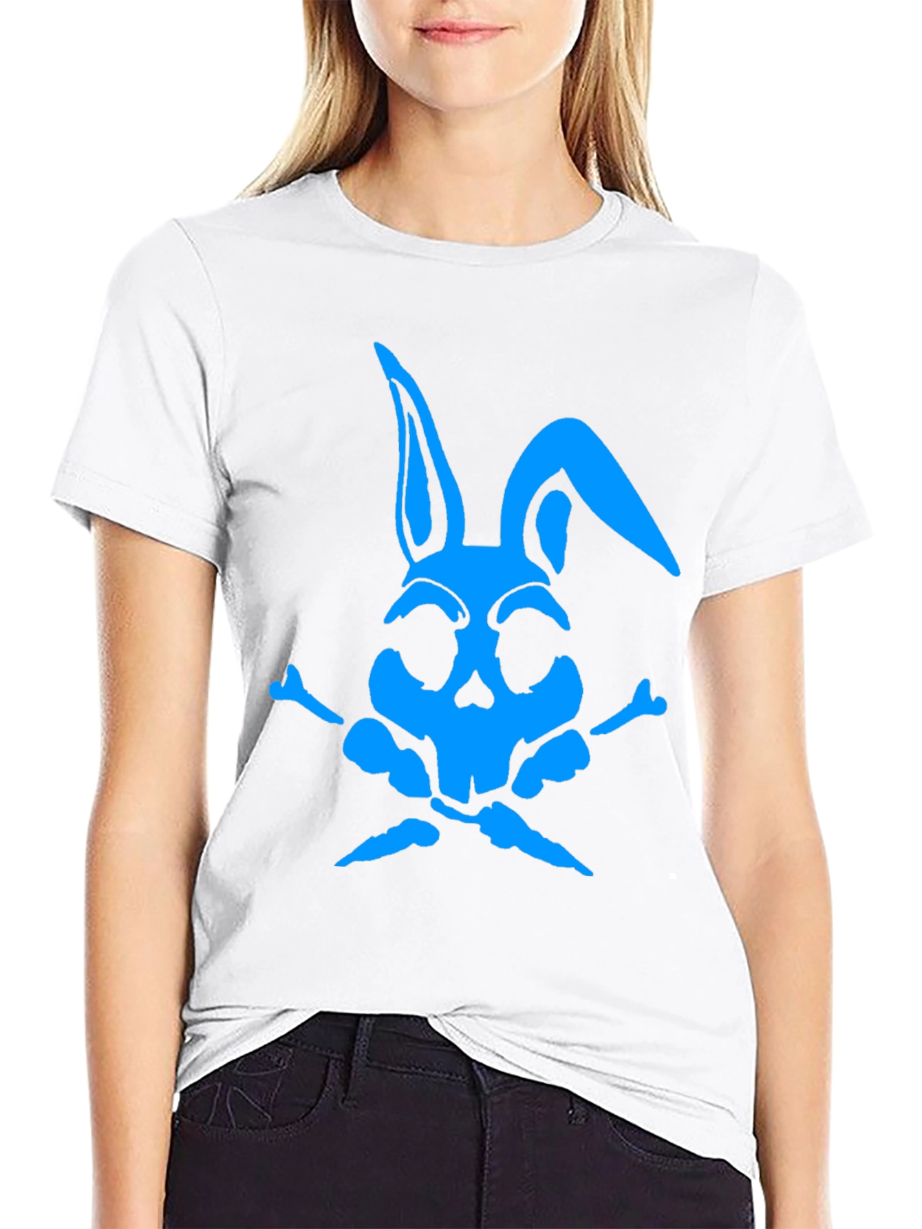 Skull Bunny Graphic T-Shirt - Mens Black Tee