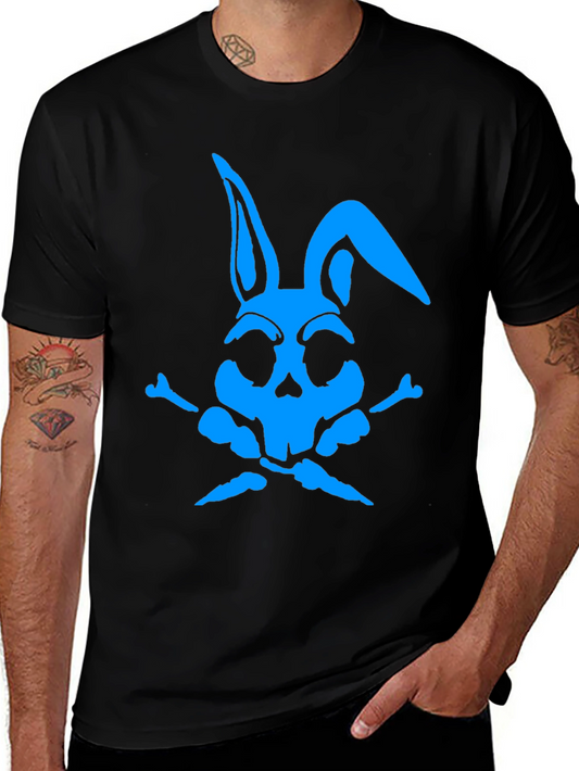 Skull Bunny Graphic T-Shirt - Mens Black Tee