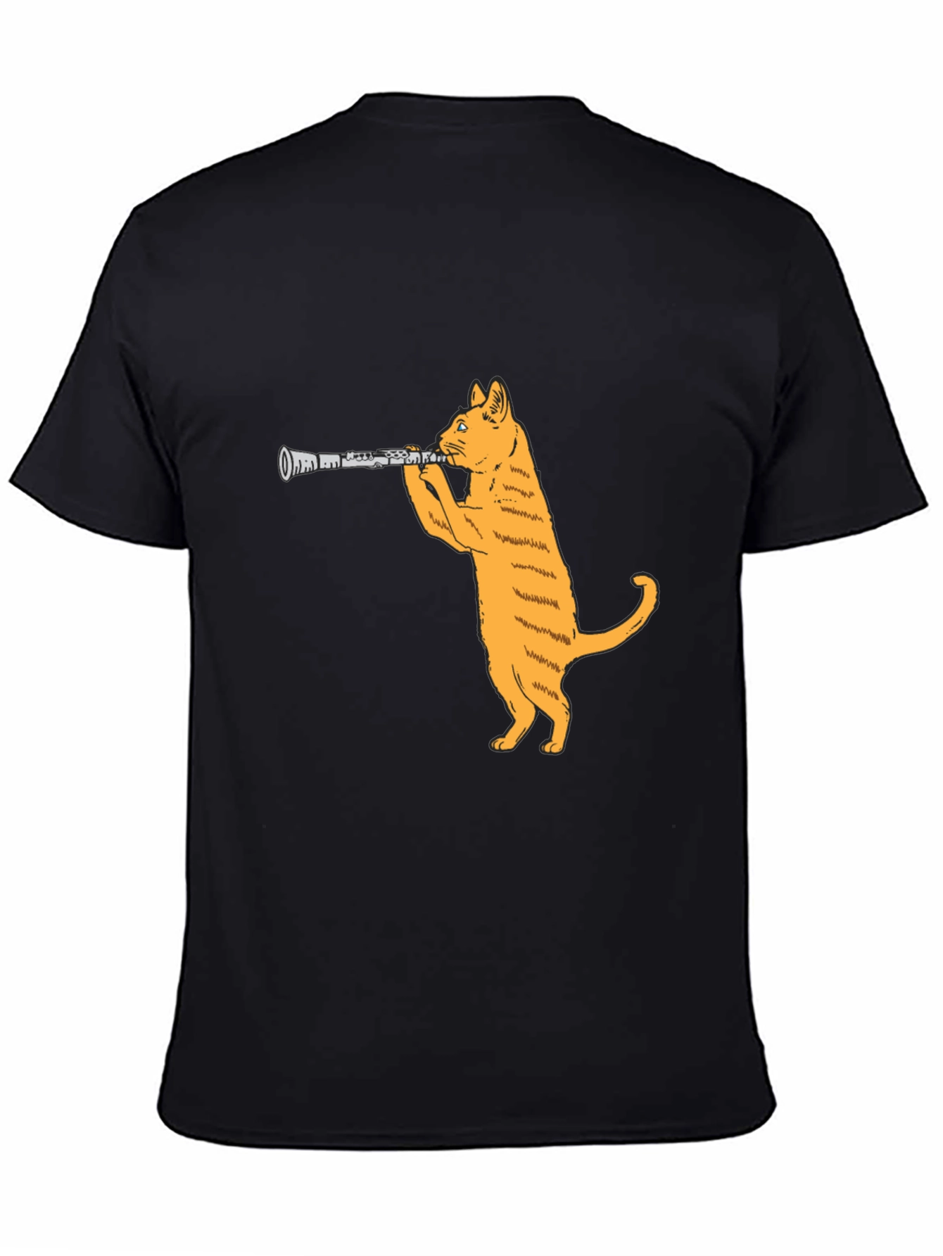 Cat Clarinet Black T-Shirt