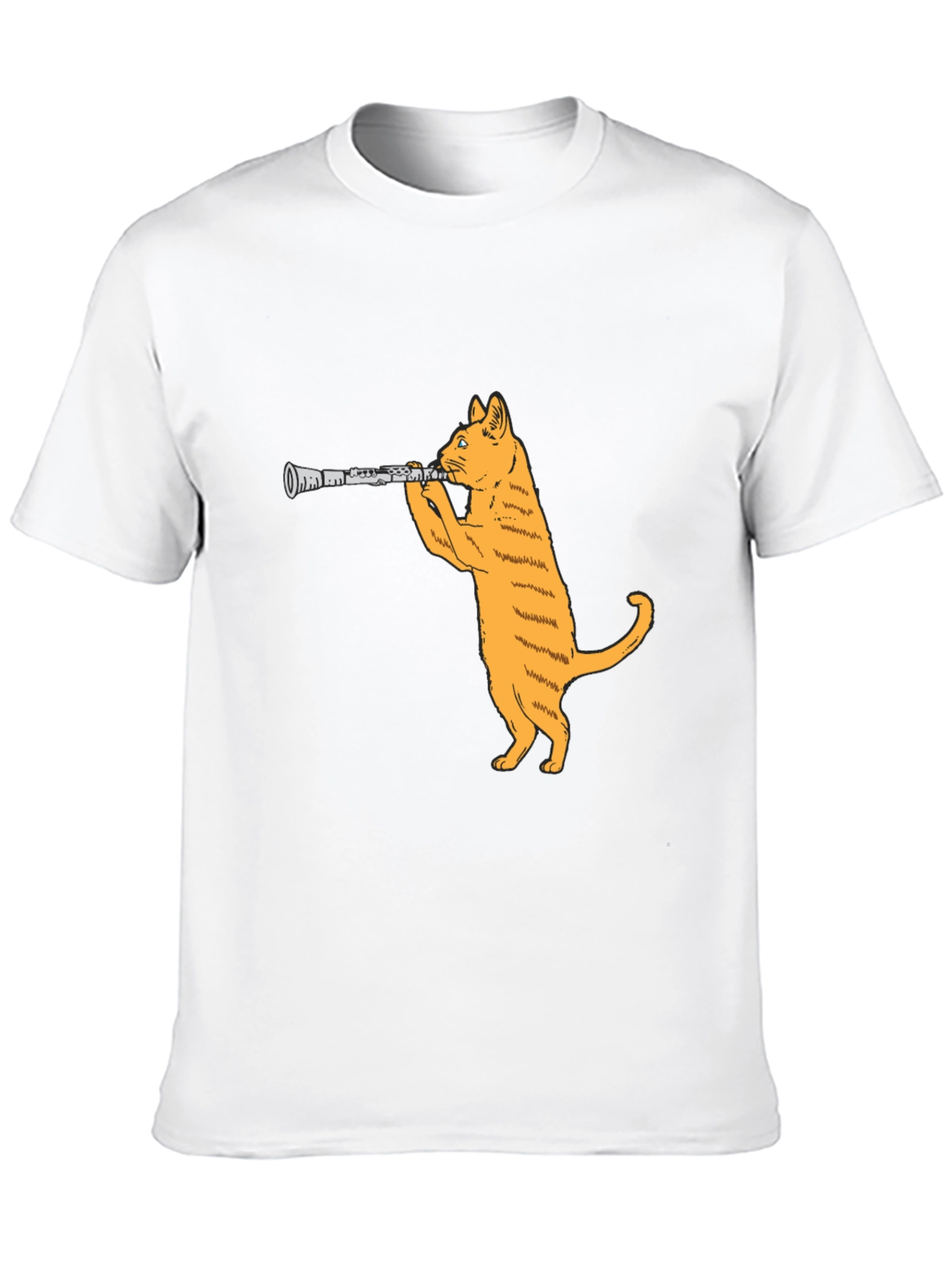 Cat Clarinet Black T-Shirt
